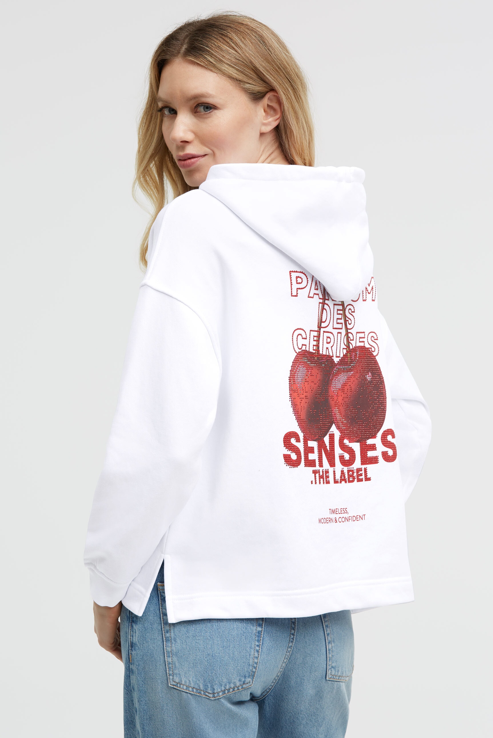 SENSES.THE LABEL Kapuzensweatshirt , mit überschnittenen Schultern
