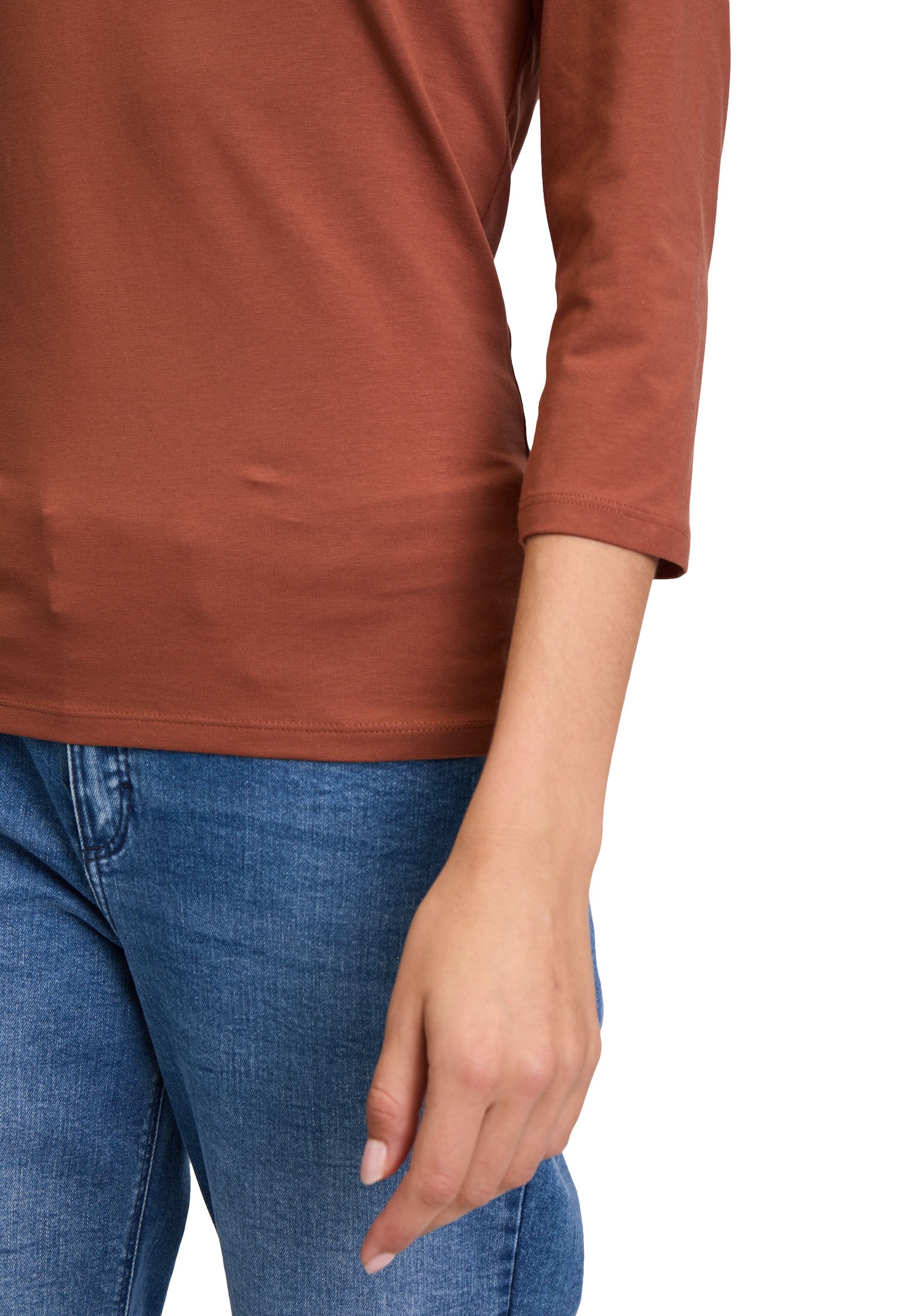 Cartoon 3/4-Arm-Shirt »Cartoon Damen Basic Shirt mit Rundhalsausschnitt«, (1 tlg.), Form