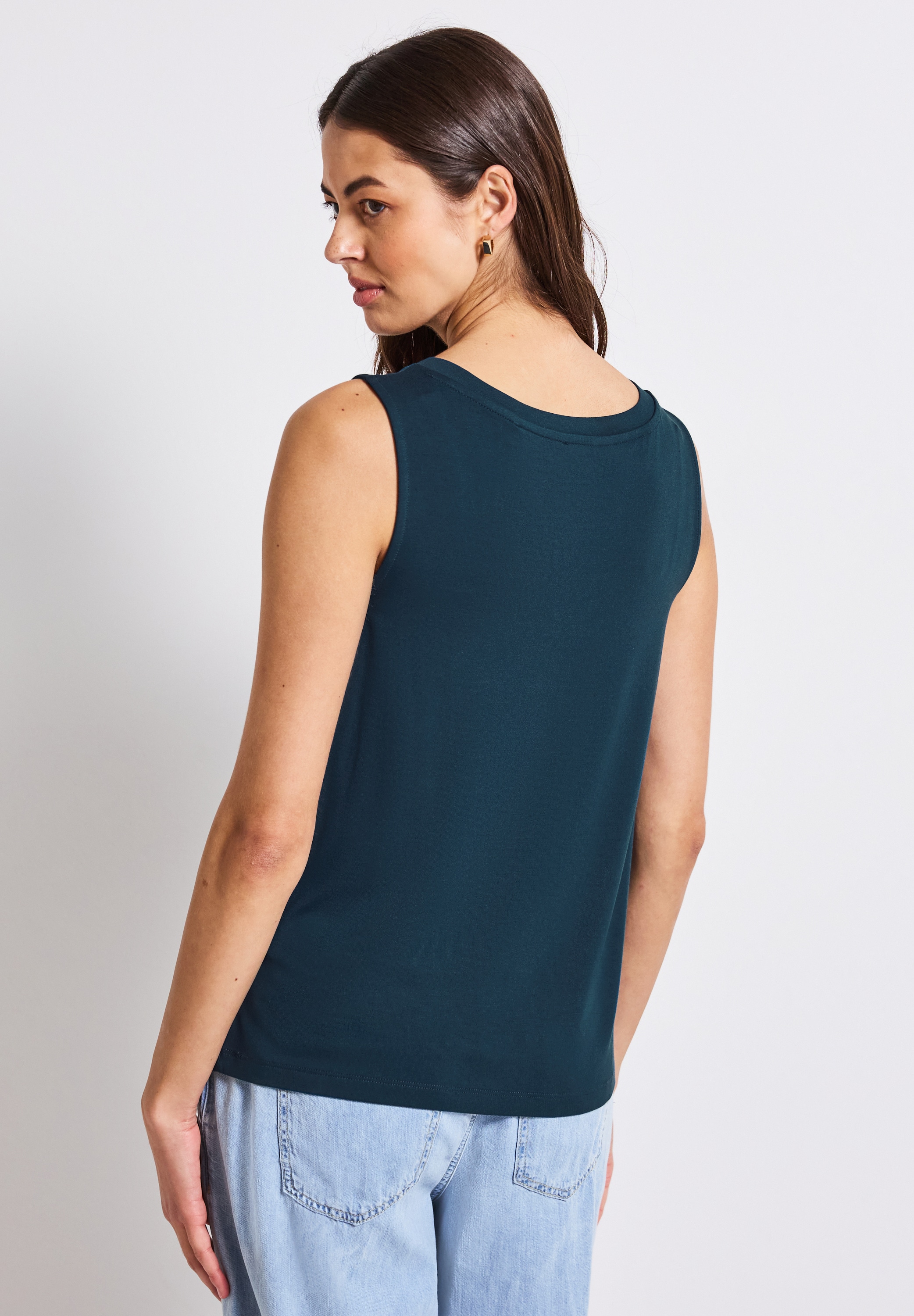 STREET ONE T-Shirt, aus elastischem Materialmix
