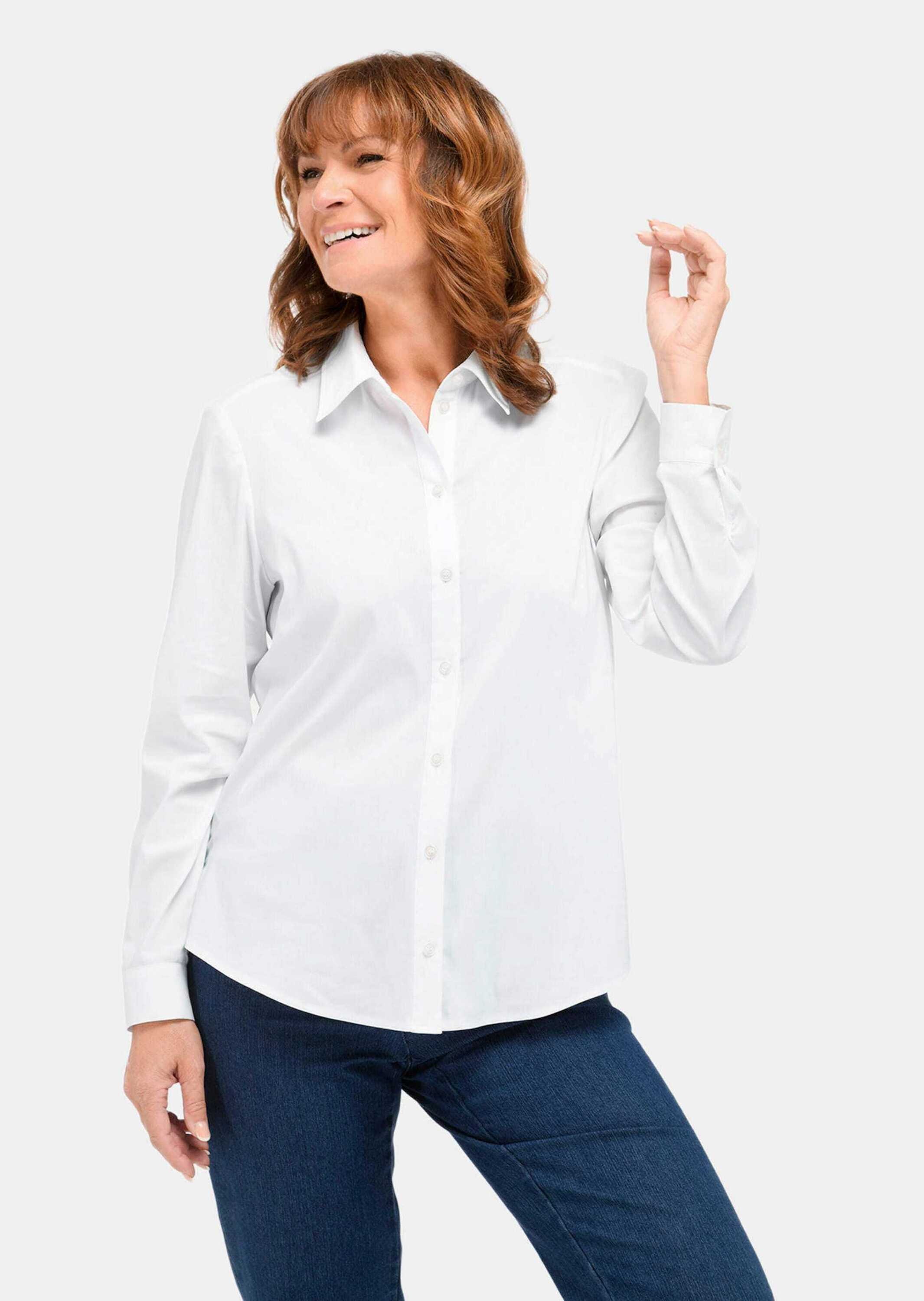 GOLDNER Langarmbluse "Kurzgröße Langarmbluse mit Elasthananteil" günstig online kaufen