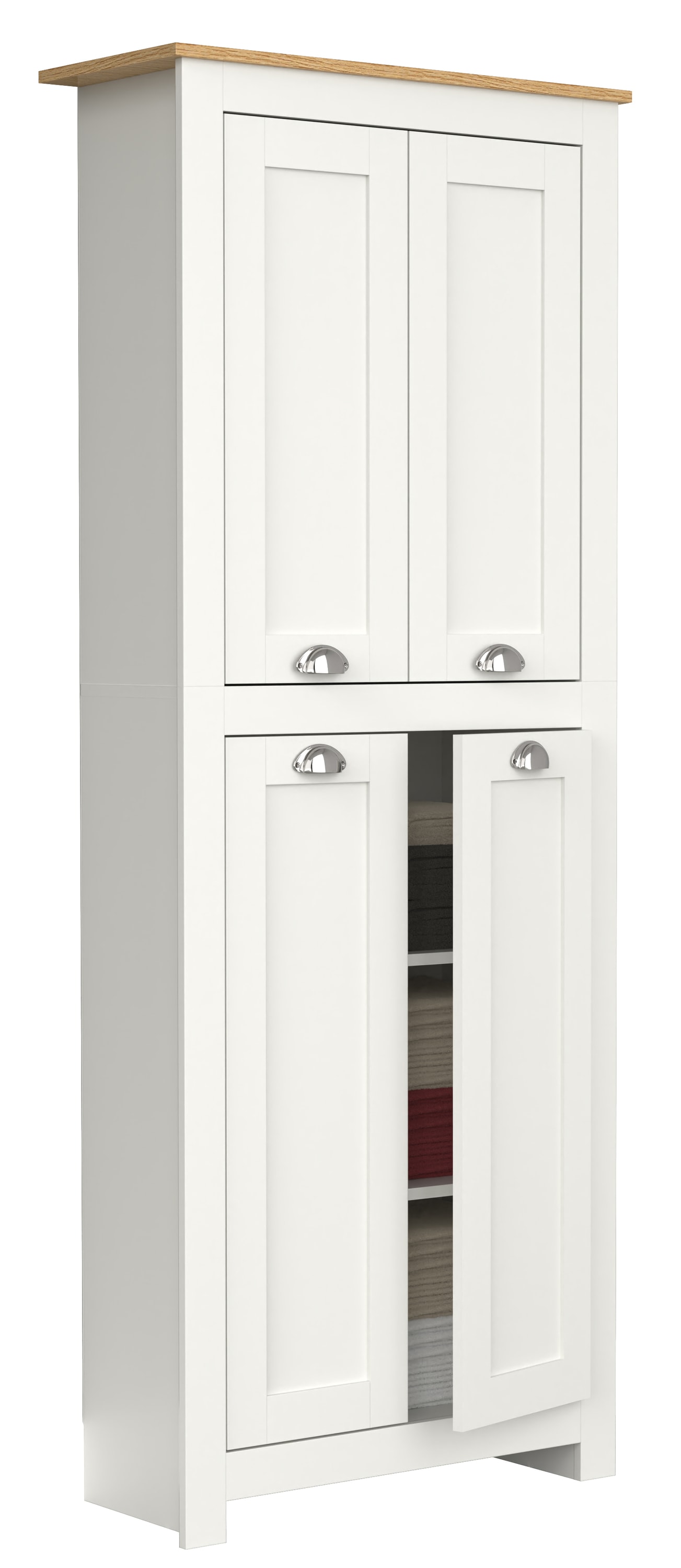 VCM Mehrzweckschrank »VCM Holz Flurschrank | 5 Fächer | Badezimmerschrank | Maße: H. 184 x...