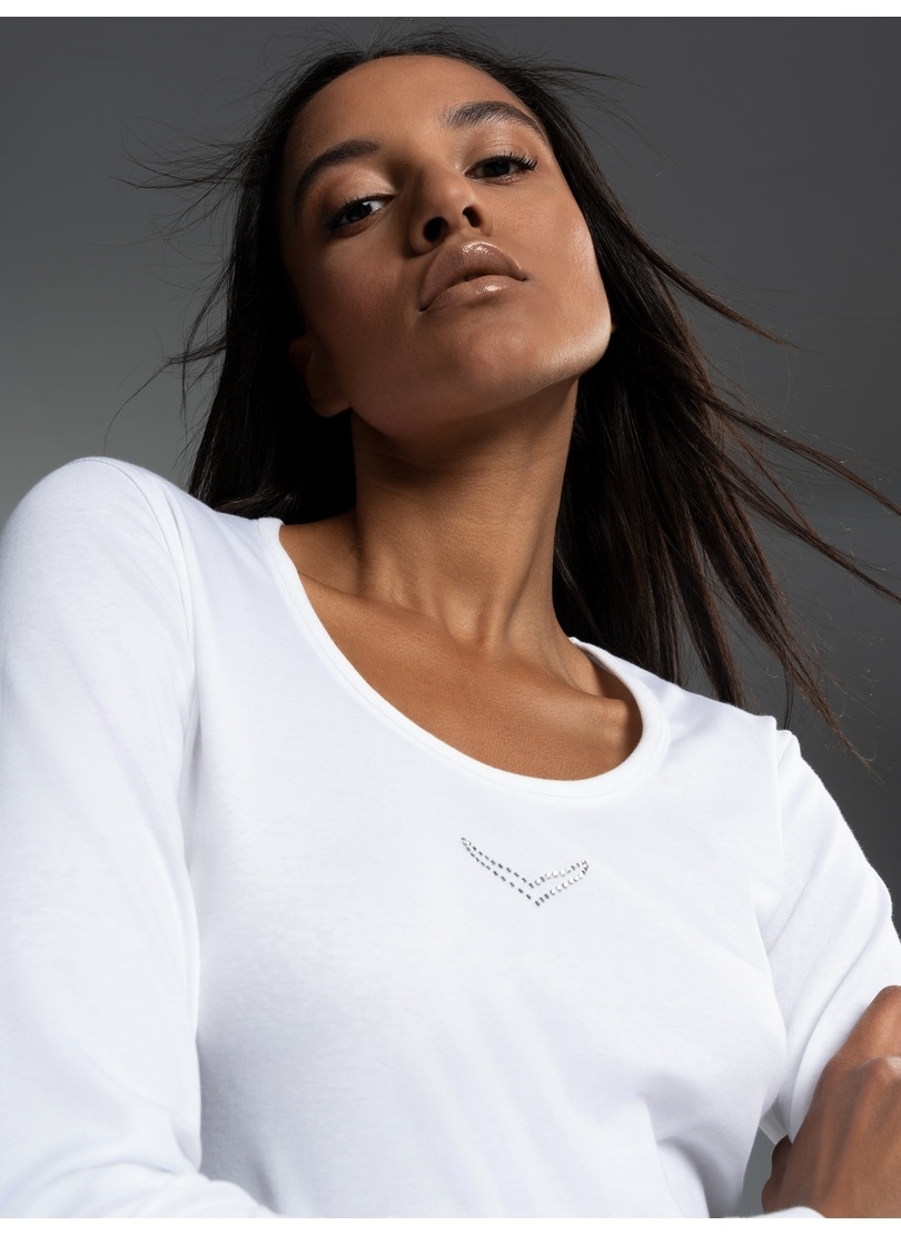 Trigema Longsleeve »TRIGEMA Langarmshirt mit Kristallsteinen«, (1 tlg.)