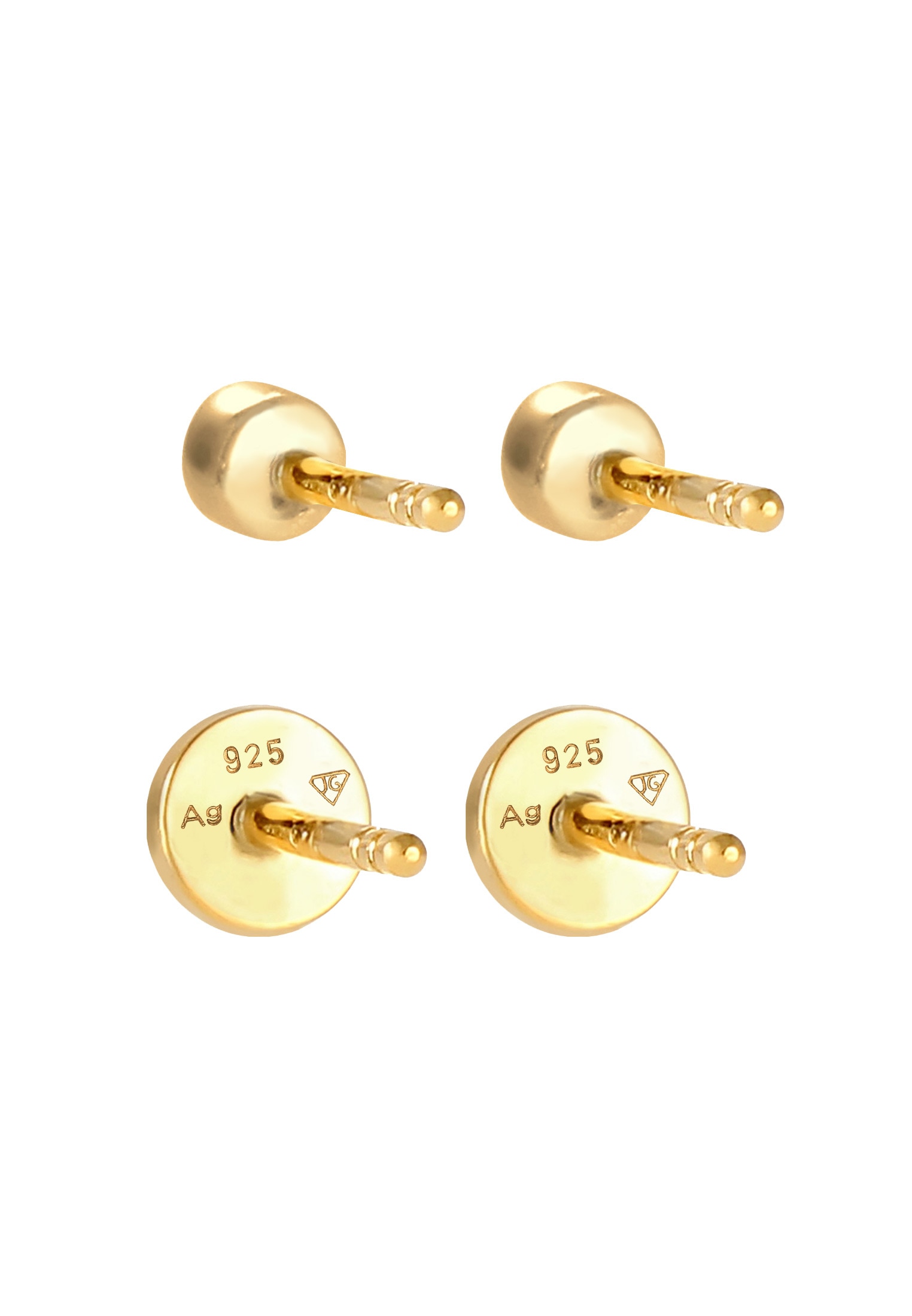 Elli Ohrring-Set »Kristalle Plättchen Ohrstecker Set 925 Silber«