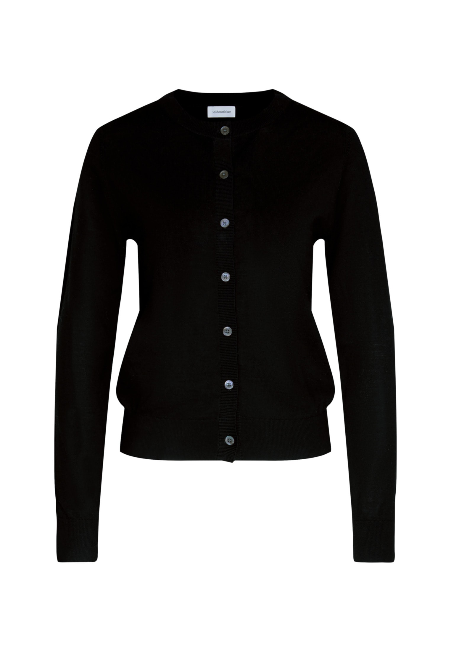 seidensticker Strickjacke »Schwarze Rose«, Langarm Rundhals Uni