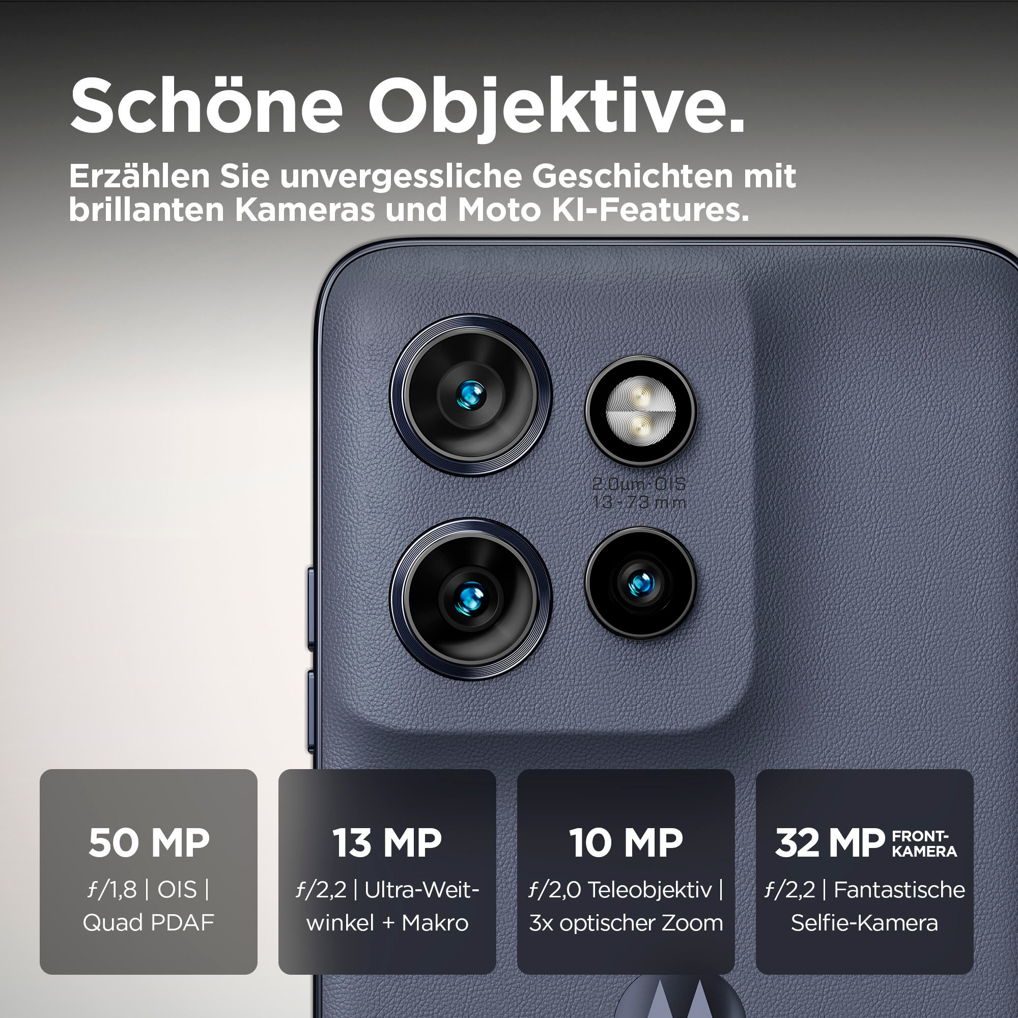 Motorola Smartphone »edge50 neo 256 GB«, PANTONE® Grisaille