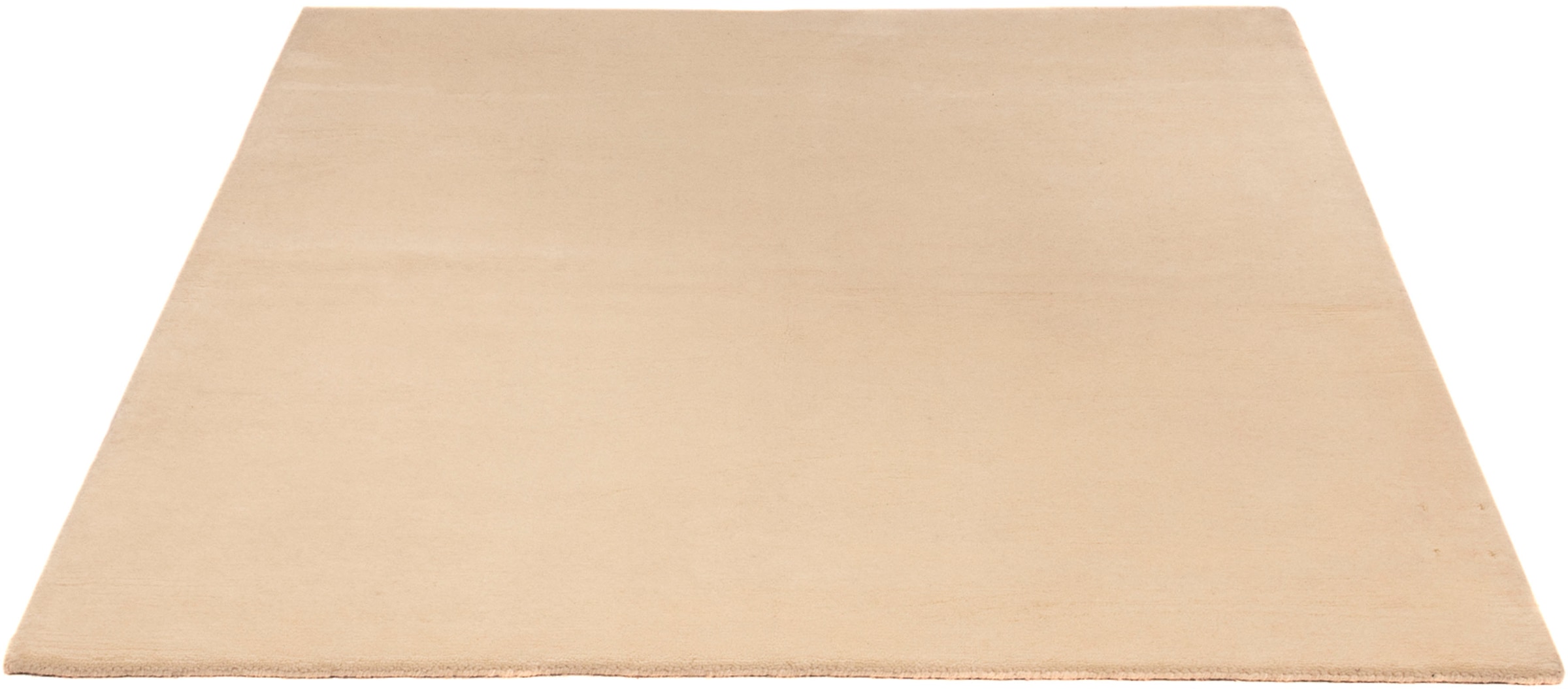 morgenland Wollteppich »Gabbeh - Loribaft Softy quadratisch - 140 x 126 cm - beige«, quadratisch, Wohnzimmer, Einzelstück