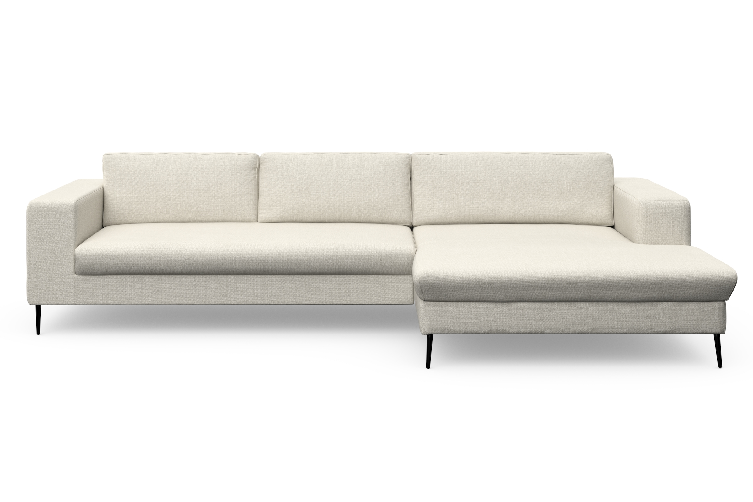 DOMO collection Ecksofa »Modica, zeitlos und elegant, L-Form«, moderne Optik mit extrabreiter Recamiere, auch in Cord