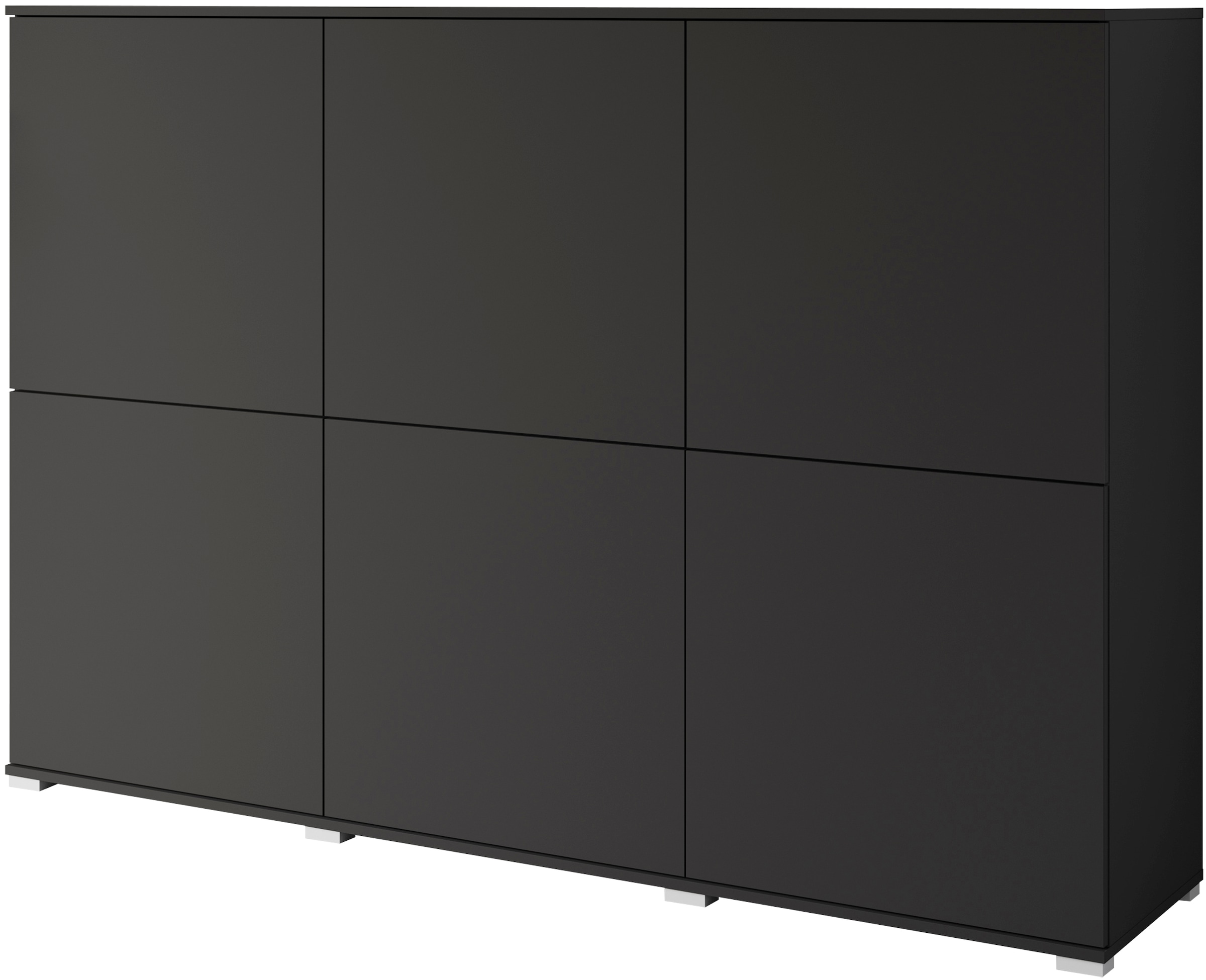 INOSIGN Highboard »Kenia, moderne grifflose Hochkommode mit 6 Türen, Breite 180 cm«, (1 St.), Push-to-Open-Fronten, höhenverstellbaren Einlegeböden