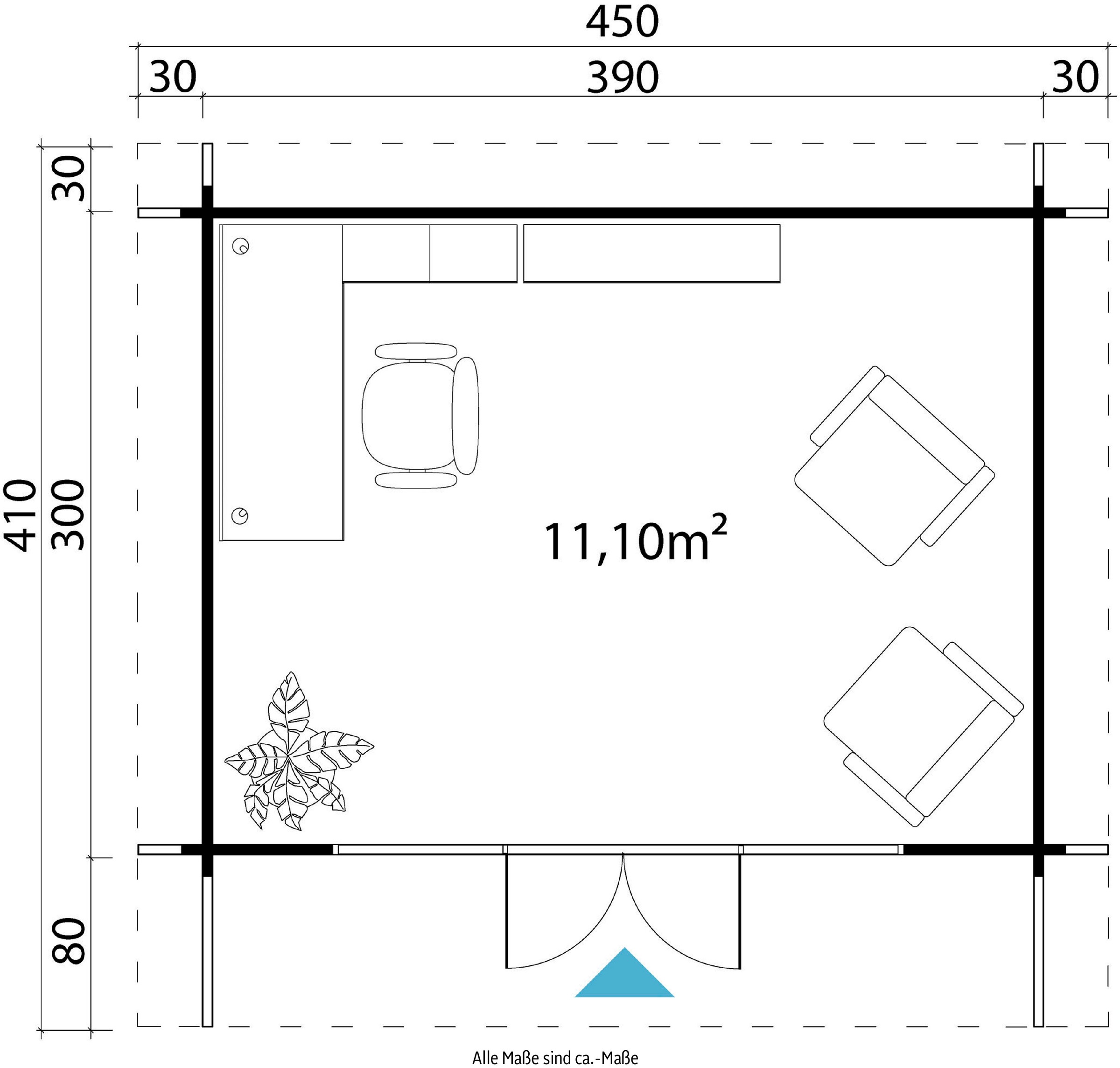 LASITA MAJA Gartenhaus »SUSSEX«, (Set, inkl. Fussbodenbretter zum verlegen)