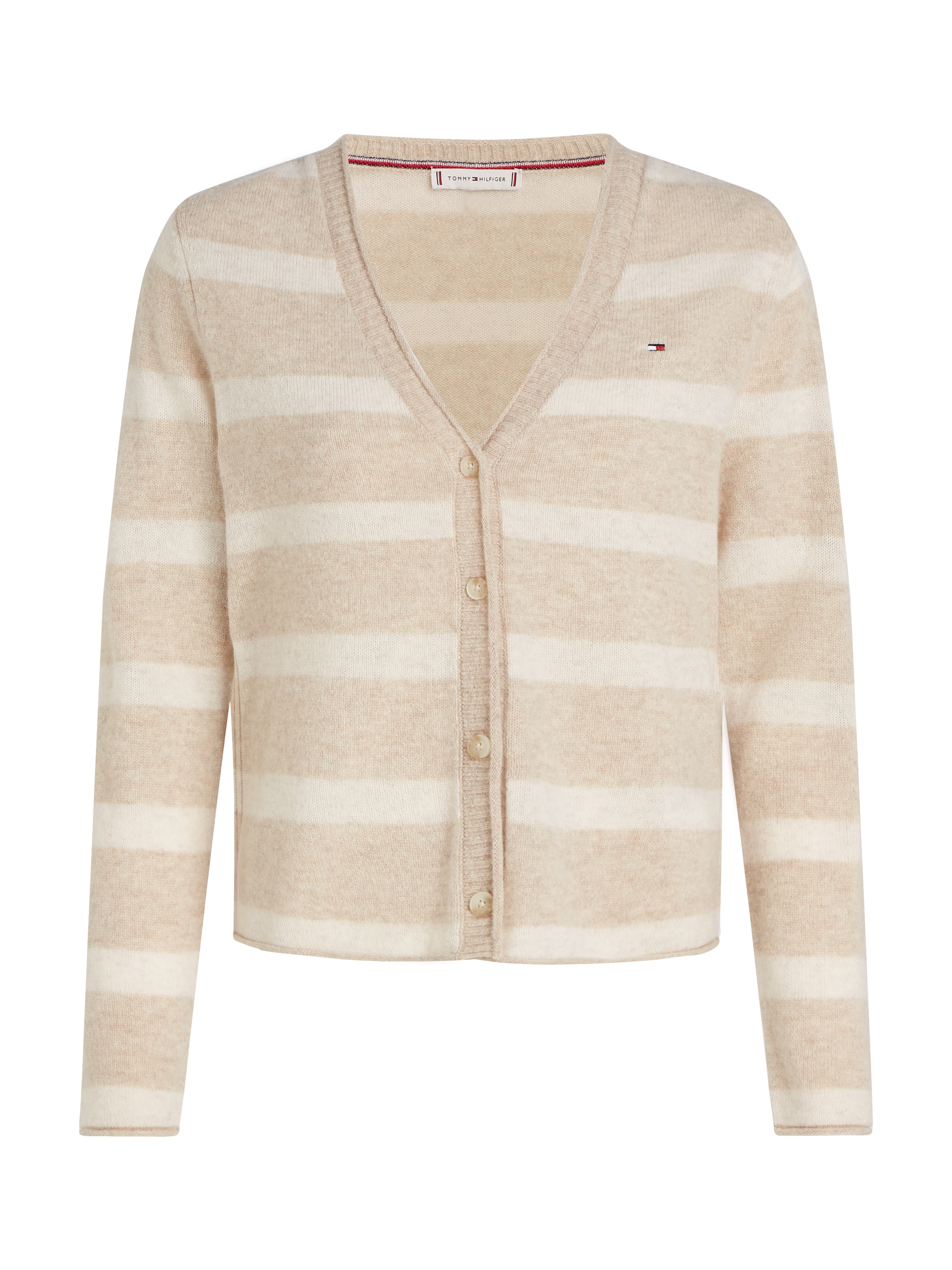 Strickjacke »SOFT WOOL V-NK CARDIGAN«, mit V-Ausschnitt, 100% Wolle