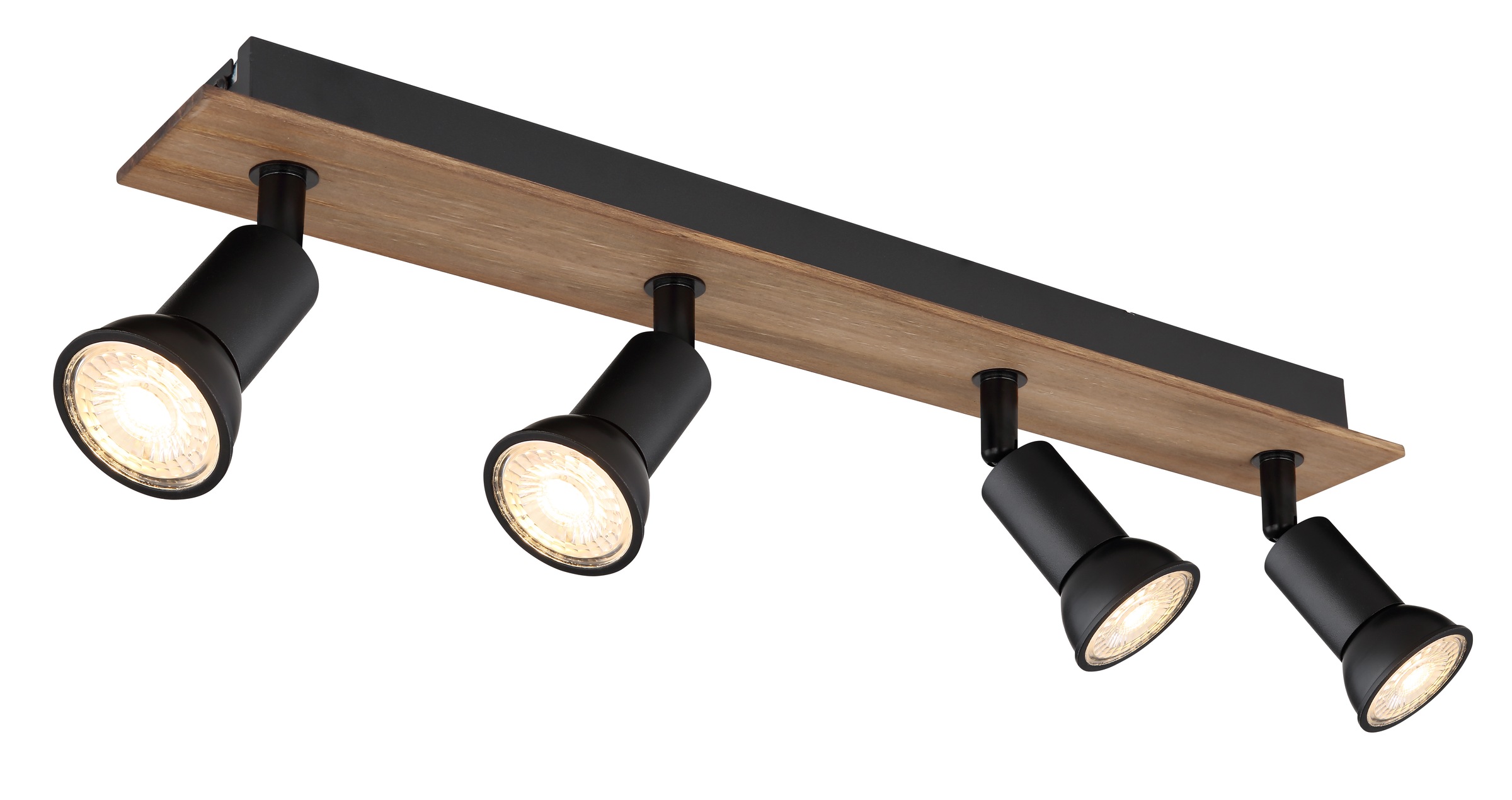 GLOBO LIGHTING Deckenspot »DREW« GU10 1 Stk. Strahler Holz/Schwarz, GU10