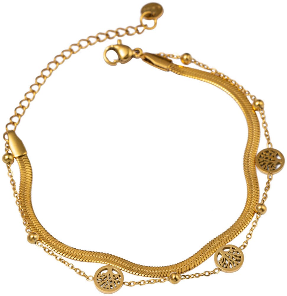 Firetti Edelstahlarmband »Schmuck Geschenk Edelstahl Armschmuck Armkette Baum des Lebens«, Made in Germany