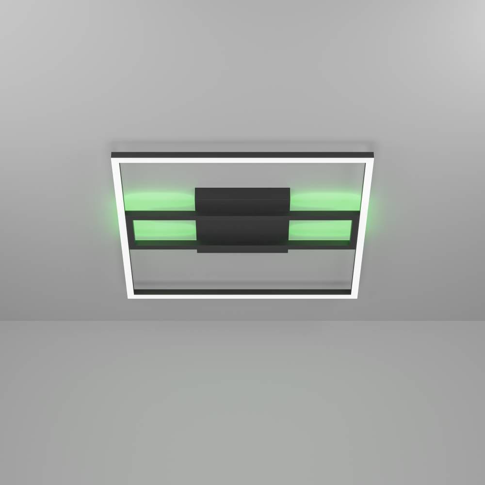 EGLO Deckenleuchte »CALAGRANO-Z«, 1 flammig-flammig, ZigBee, App und Sprachsteuerung Alexa,RGB Backlight, dimmbar, 45x45 cm