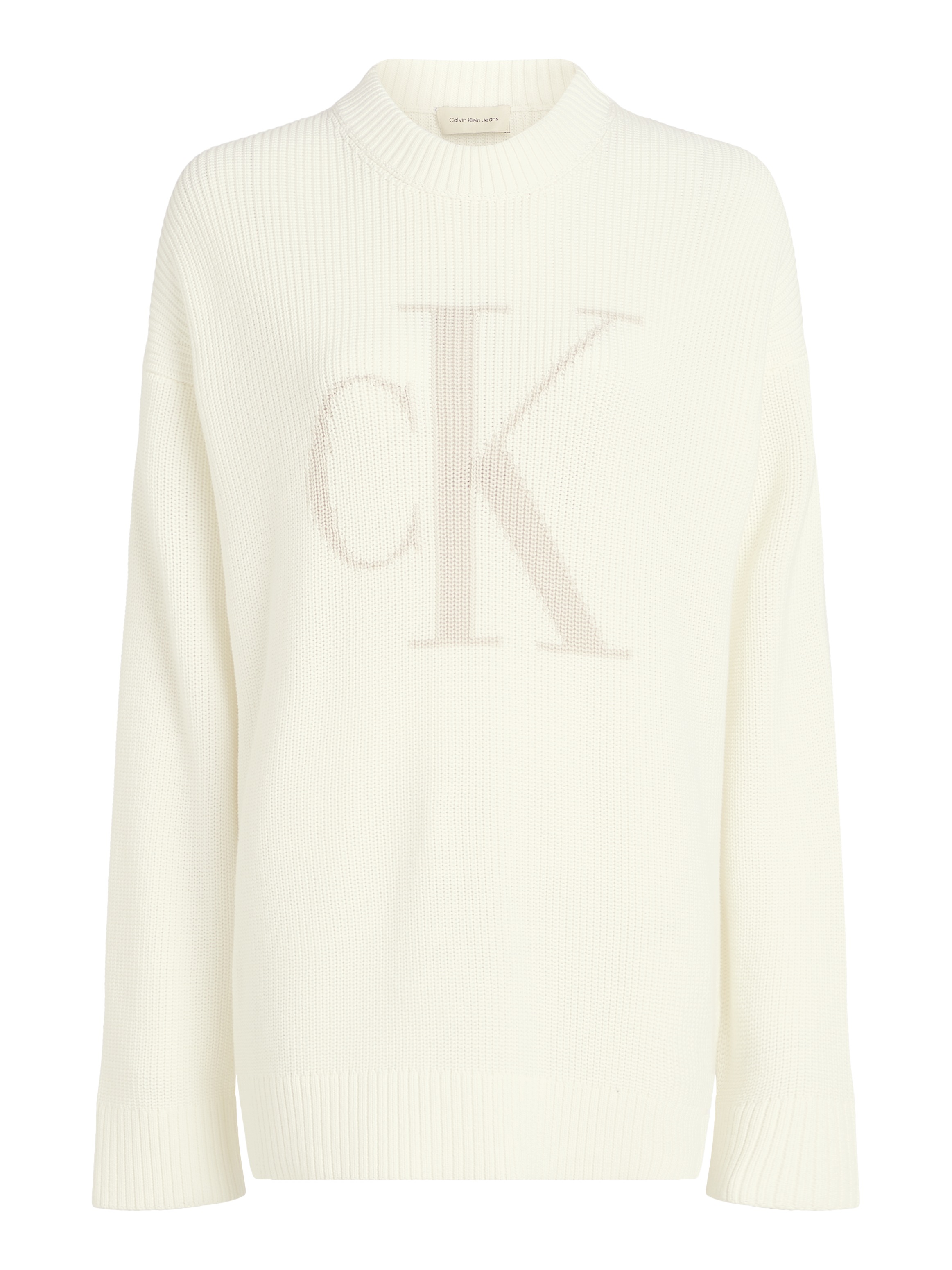 Calvin Klein Jeans Strickpullover »CK INTARSIA HIGH NECK SWEATER«, mit Logostickerei