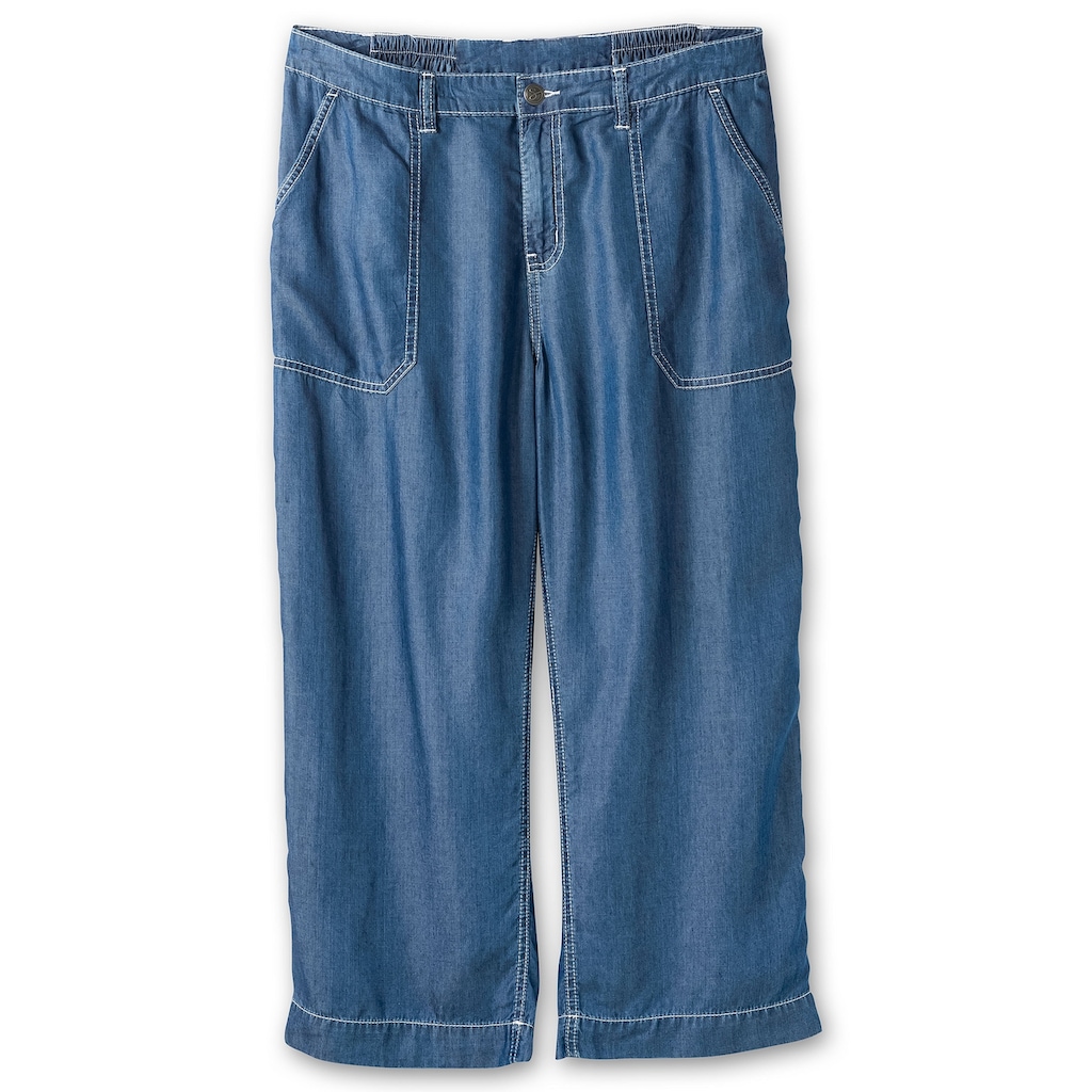 Sheego Weite Jeans »Große Größen« aus TENCEL™ Lyocell mit Kontrastnähten MN9004