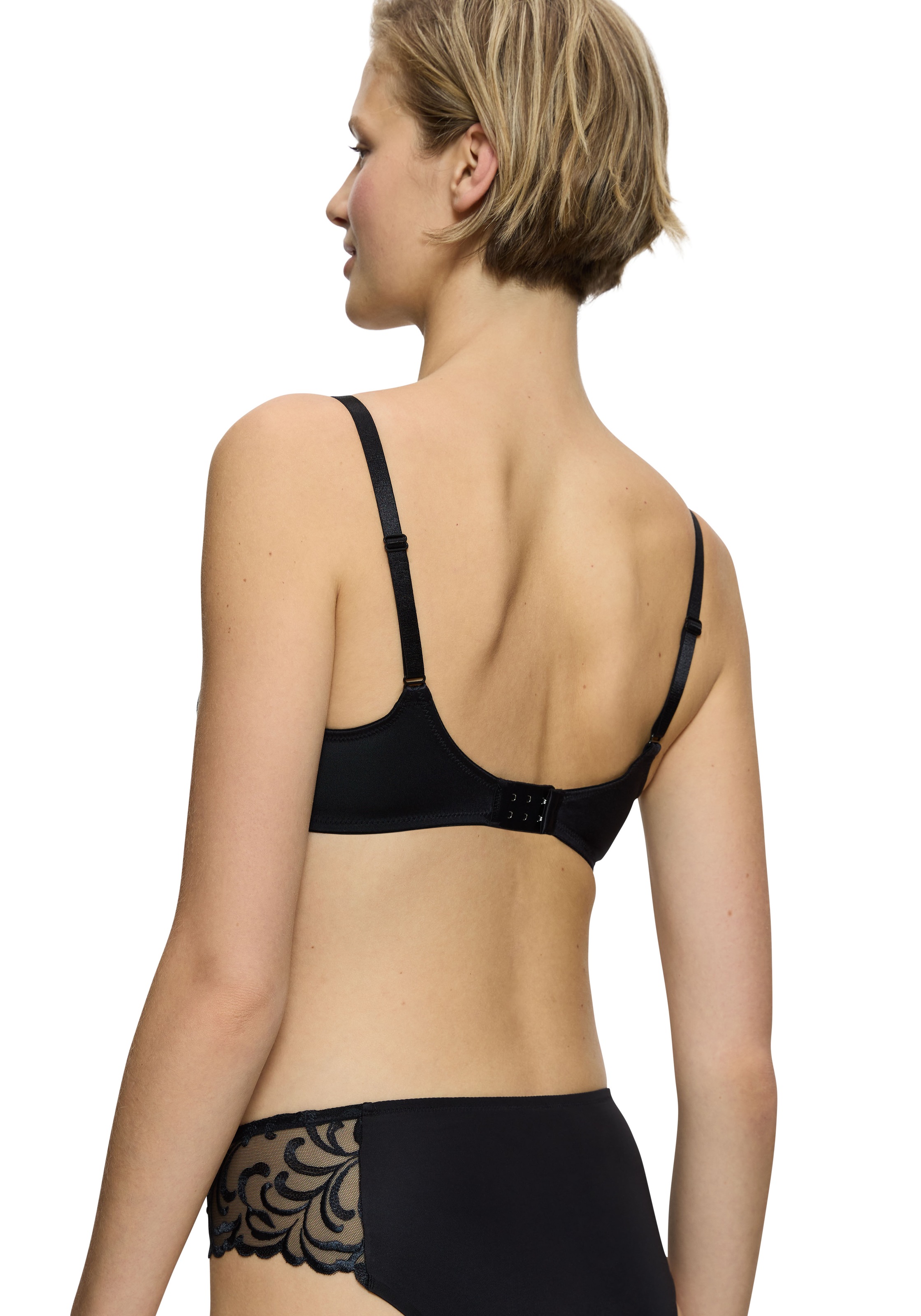 Bügel-BH TRIUMPH "Wild Azalea Florale WP", Damen, Gr. 85, Cup F, schwarz, Microtouch, Obermaterial: 56% Polyester, 28% Polyamid, 16% Elasthan, BHs Bügel-BH, mit Stickerei 9