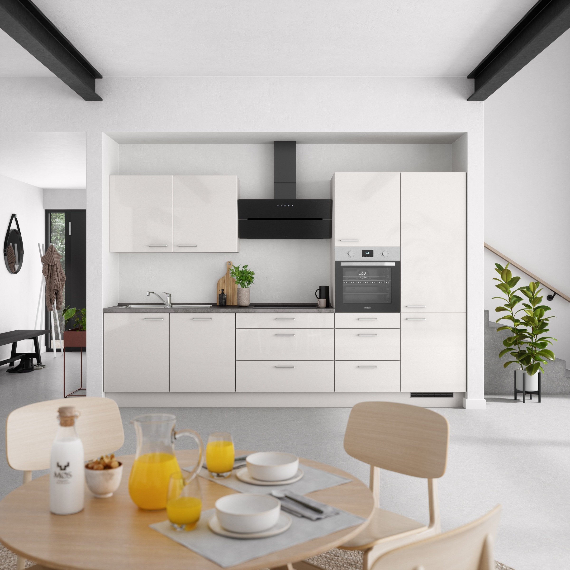 nobilia® Küchenzeile »"Flash II"«, vormontiert, Ausrichtung wählbar, Breite 330 cm, wahlw. mit E-Geräten