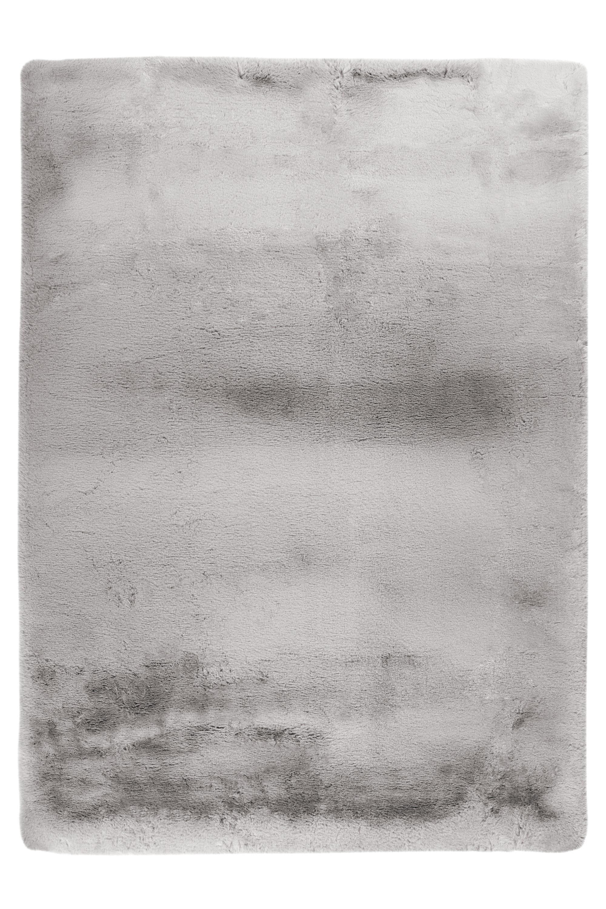 Teppich KAYOOM "Subb 925", silber, B:200cm H:48mm L:290cm, Polyester, Teppiche, Teppich, Hochflor, Kanninchen Fell Haptik, alle Räume, leichter Glanz