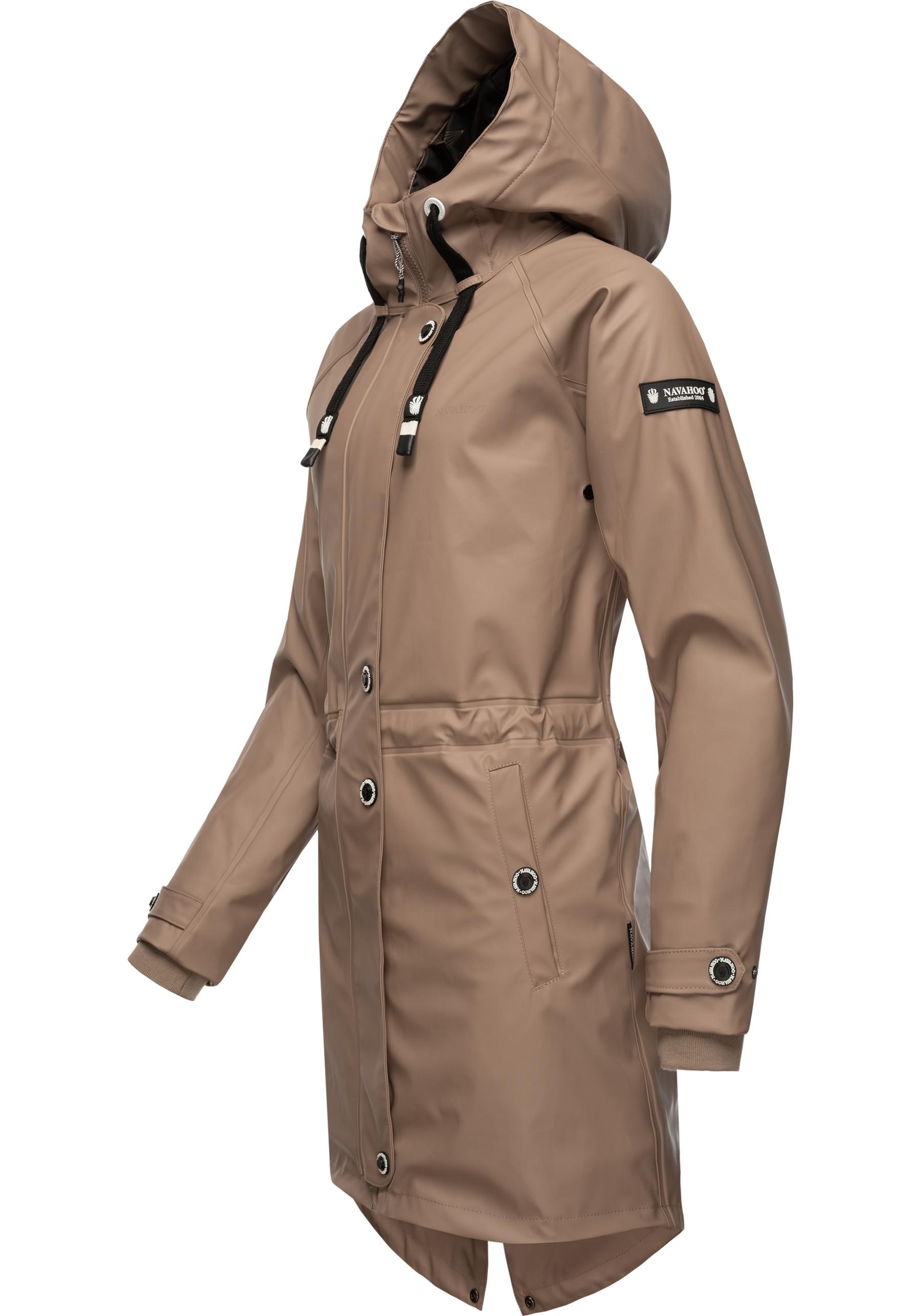 Navahoo Regenjacke »Rainy Flower«, mit Kapuze, modischer Damen Regenmantel mit Kapuze
