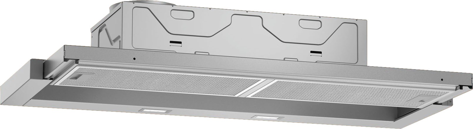 NEFF Flachschirmhaube "D49ED22X1", B:89,8cm H:20,3cm T:29cm, silber, Dunstabzugshauben, Helles LED-Licht & leiser, effizienter Silent Drive