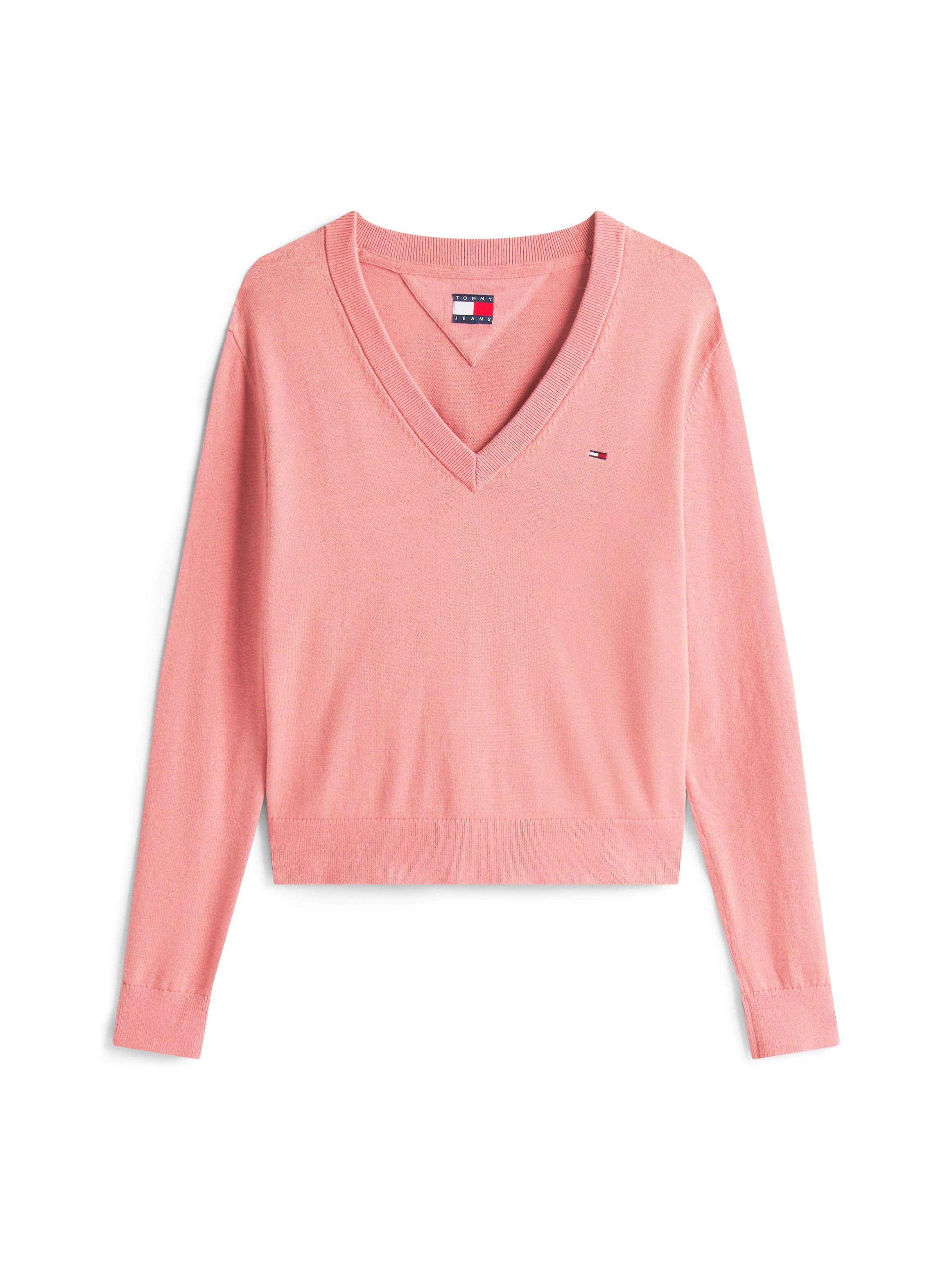 Tommy Jeans V-Ausschnitt-Pullover »TJW ESSENTIAL VNECK SWEATER EXT«, mit Logostickerei