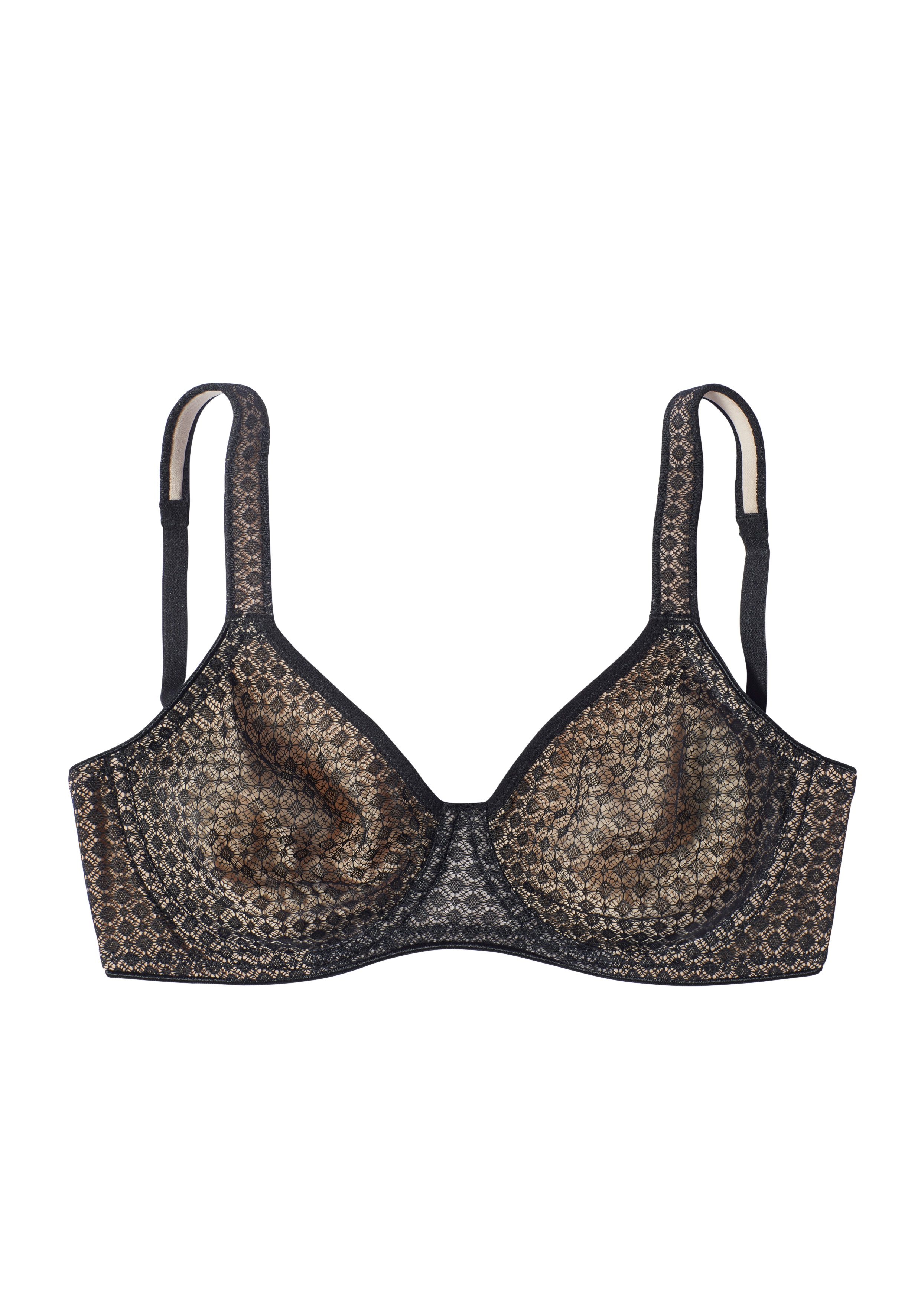 Thumbnail - petite fleur T-Shirt-BH Packung, 2 Stück, mit Bügel und grafischer Spitze, Basic Dessous