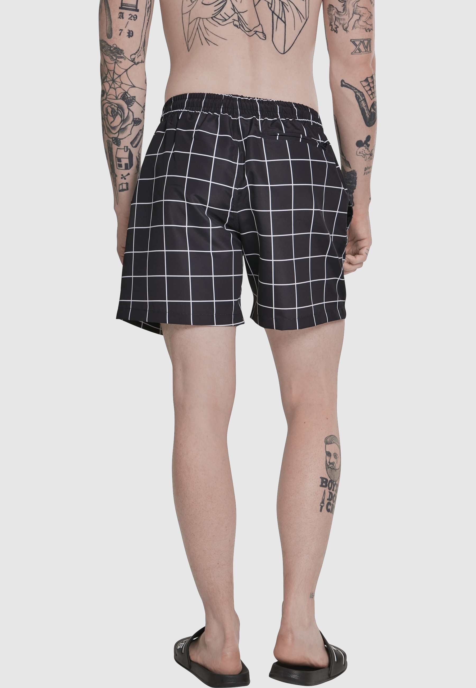 URBAN CLASSICS Badeshorts »Urban Classics Herren Check Swim Shorts«