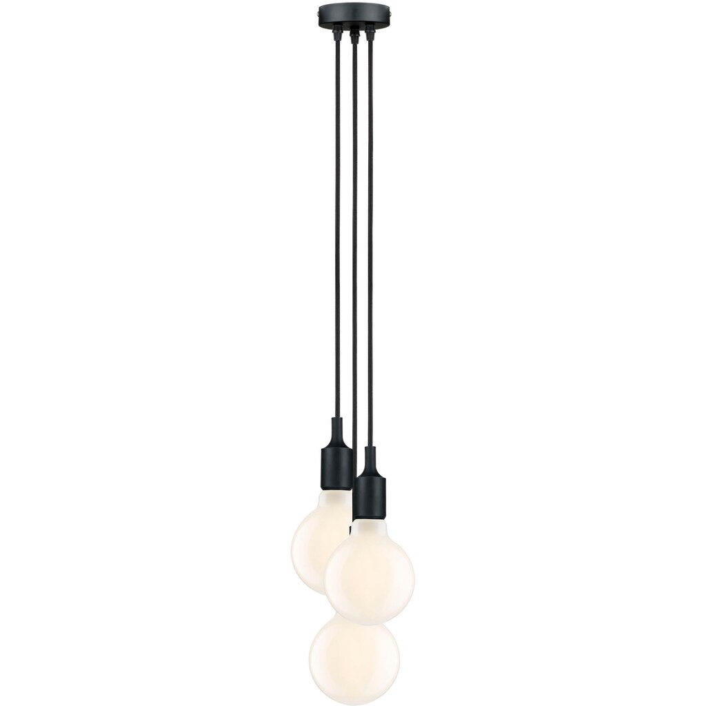 Paulmann Pendelleuchte »Neordic Ketil max. 3x60W Schwarz 230V Sililkon/Kunststoff«, 3 flammig-flammig