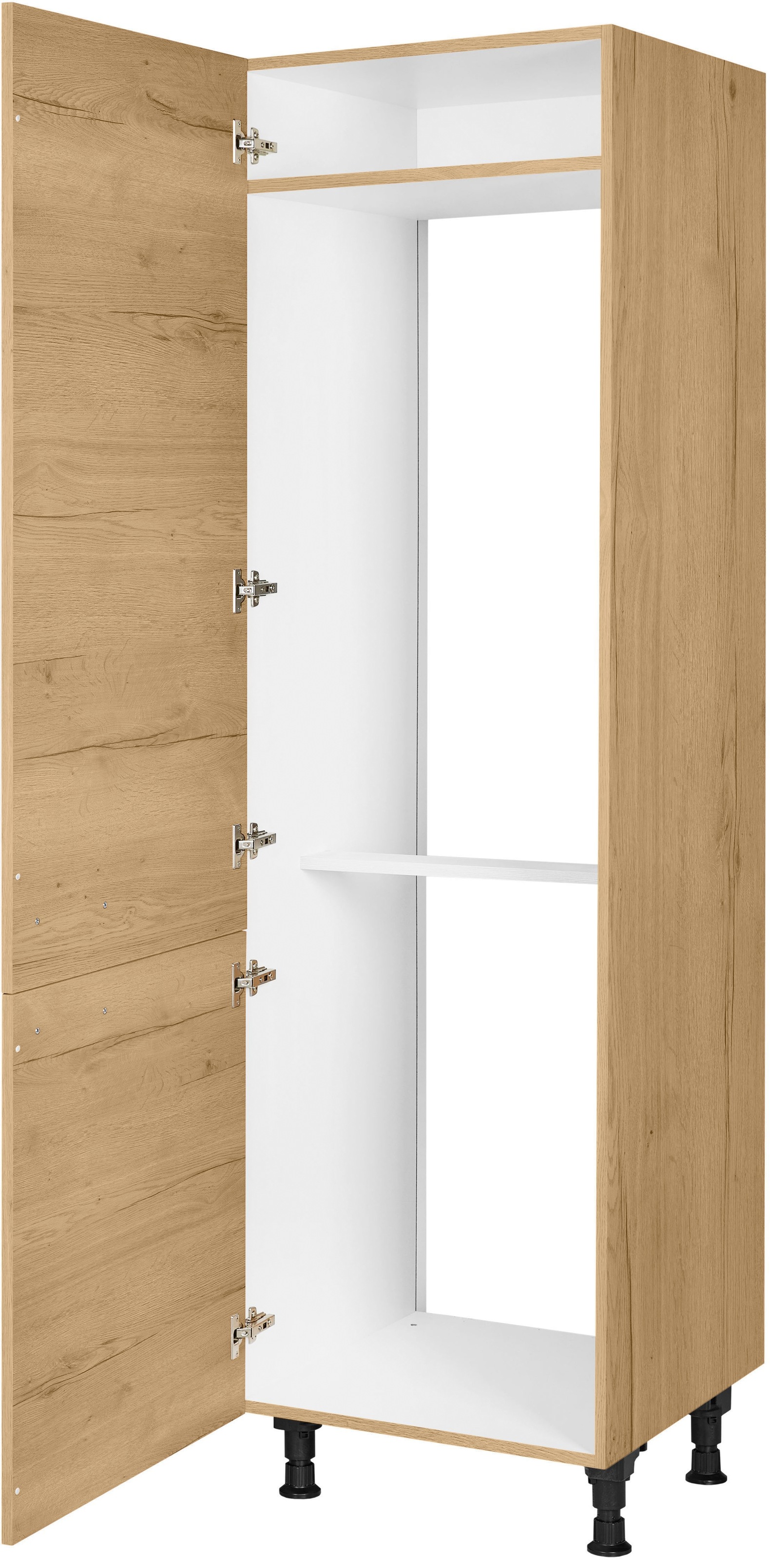 nobilia® Kühlmodul »"Structura", für ein Kühl- und Gefrierschrank, Ausrichtung wählbar« vormontiert, Ausrichtung wählbar, Breite/Höhe: 60/216,6 cm