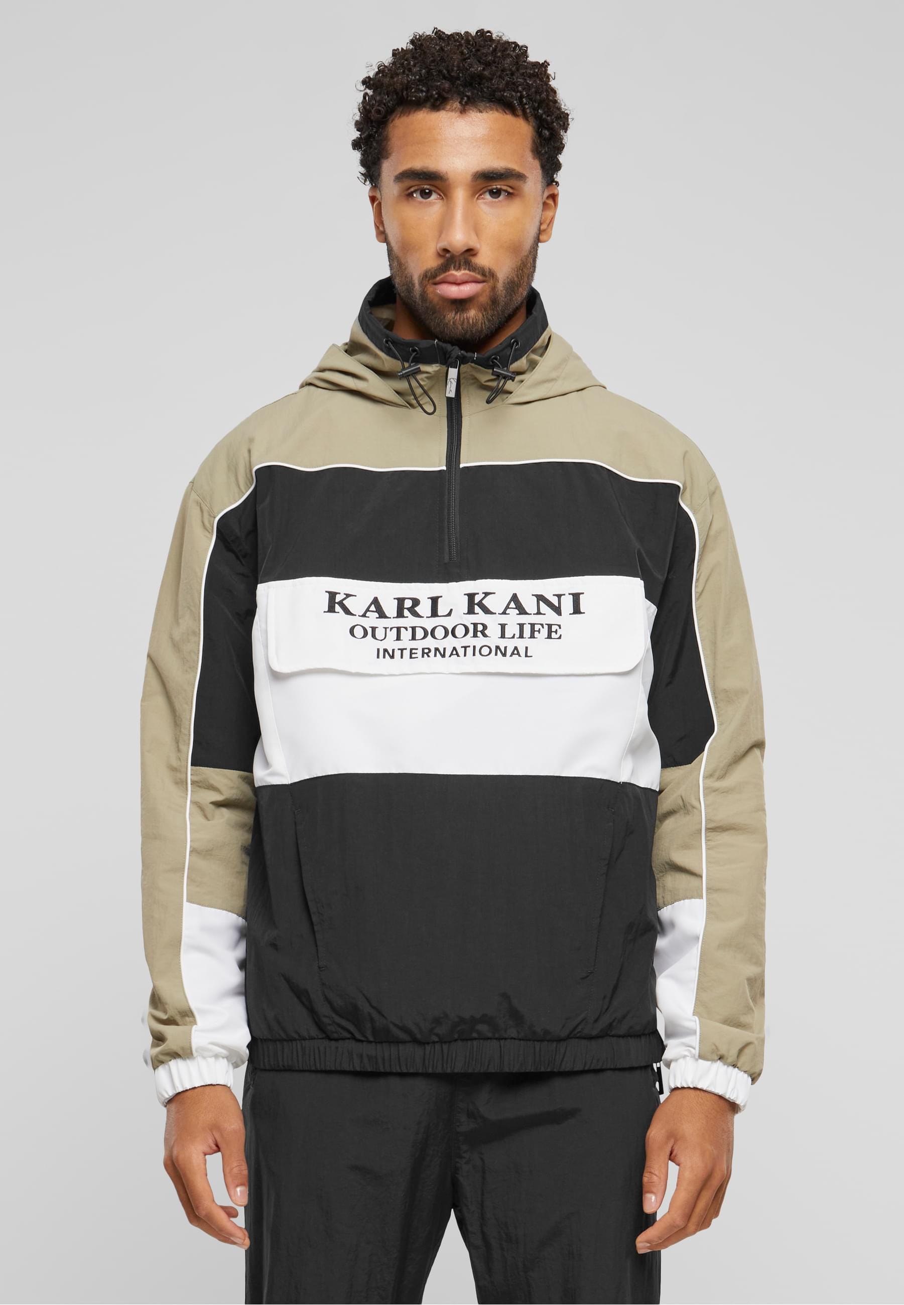 Karl Kani Windbreaker »Karl Kani Herren KU241-006-2 Karl Kani Woven Retro Windbreaker«, (1 St.), mit Kapuze