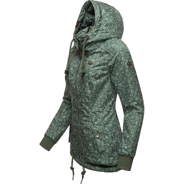 »Danka mit Kapuze Outdoorjacke Übergangsjacke | bestellen Print BAUR und mit Ragwear Bloom«, stylische Kapuze, online