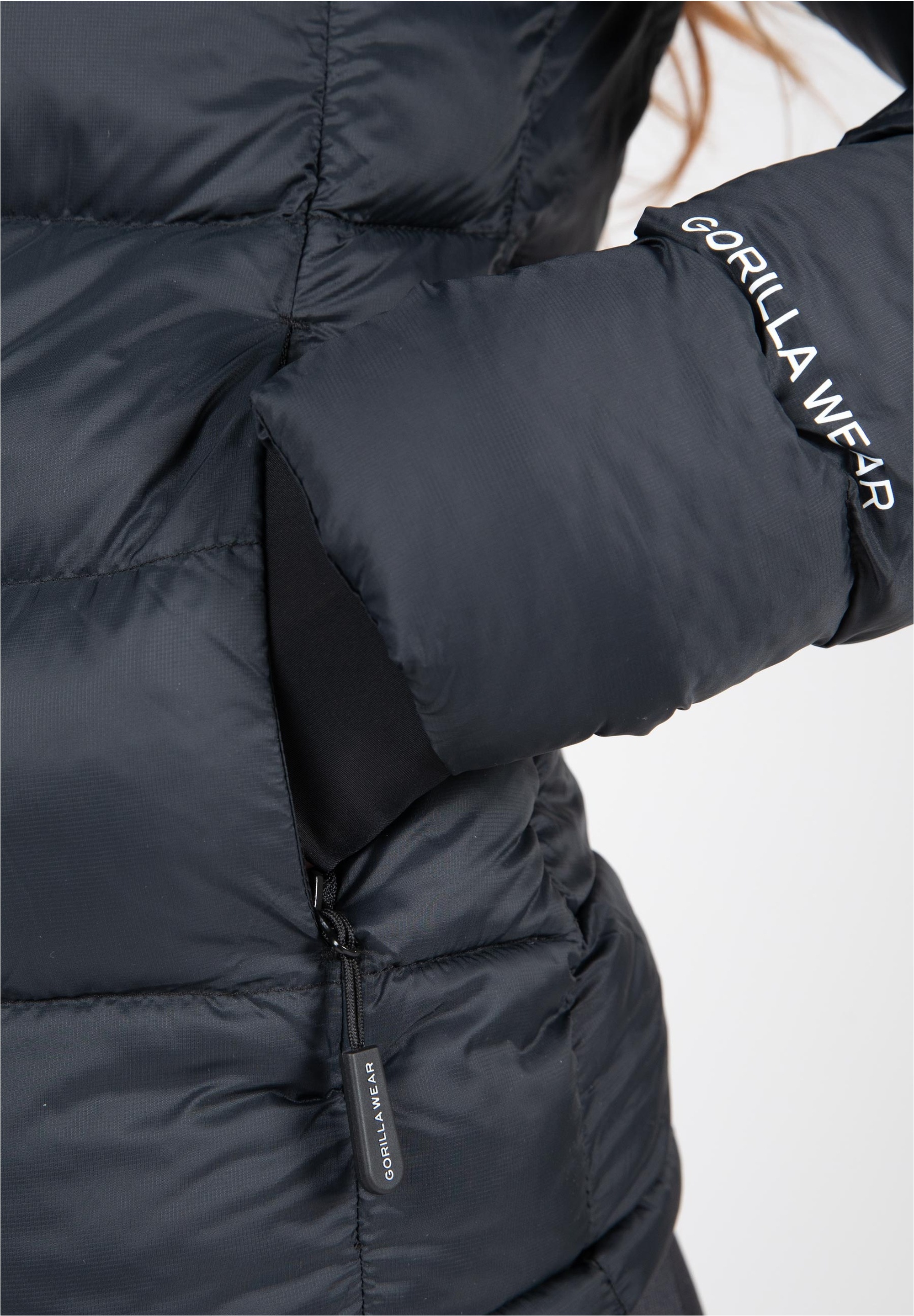 Gorilla Wear Steppjacke mit Stehkragen und Kapuze