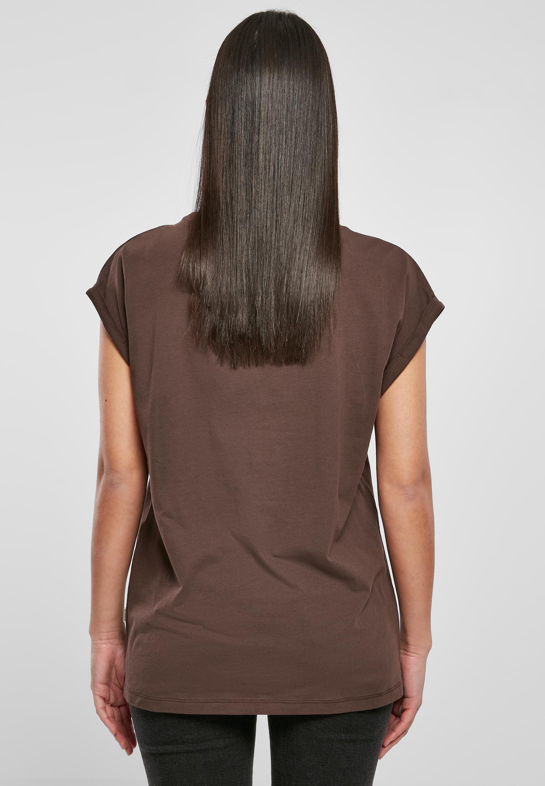 URBAN CLASSICS Kurzarmshirt »Urban Classics Damen Ladies Organic Extended Shoulder Tee«, (1 tlg.)