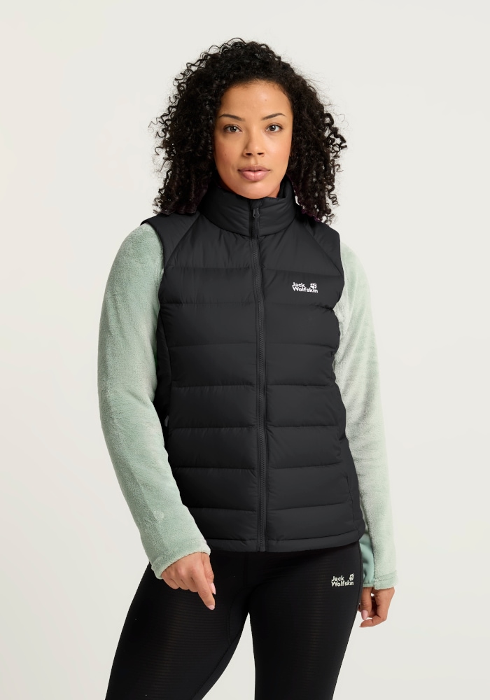 Jack Wolfskin Daunenweste "WILD PASS DOWN VEST W RDS" Daunenweste, warm, wind- und wasserabweisend
