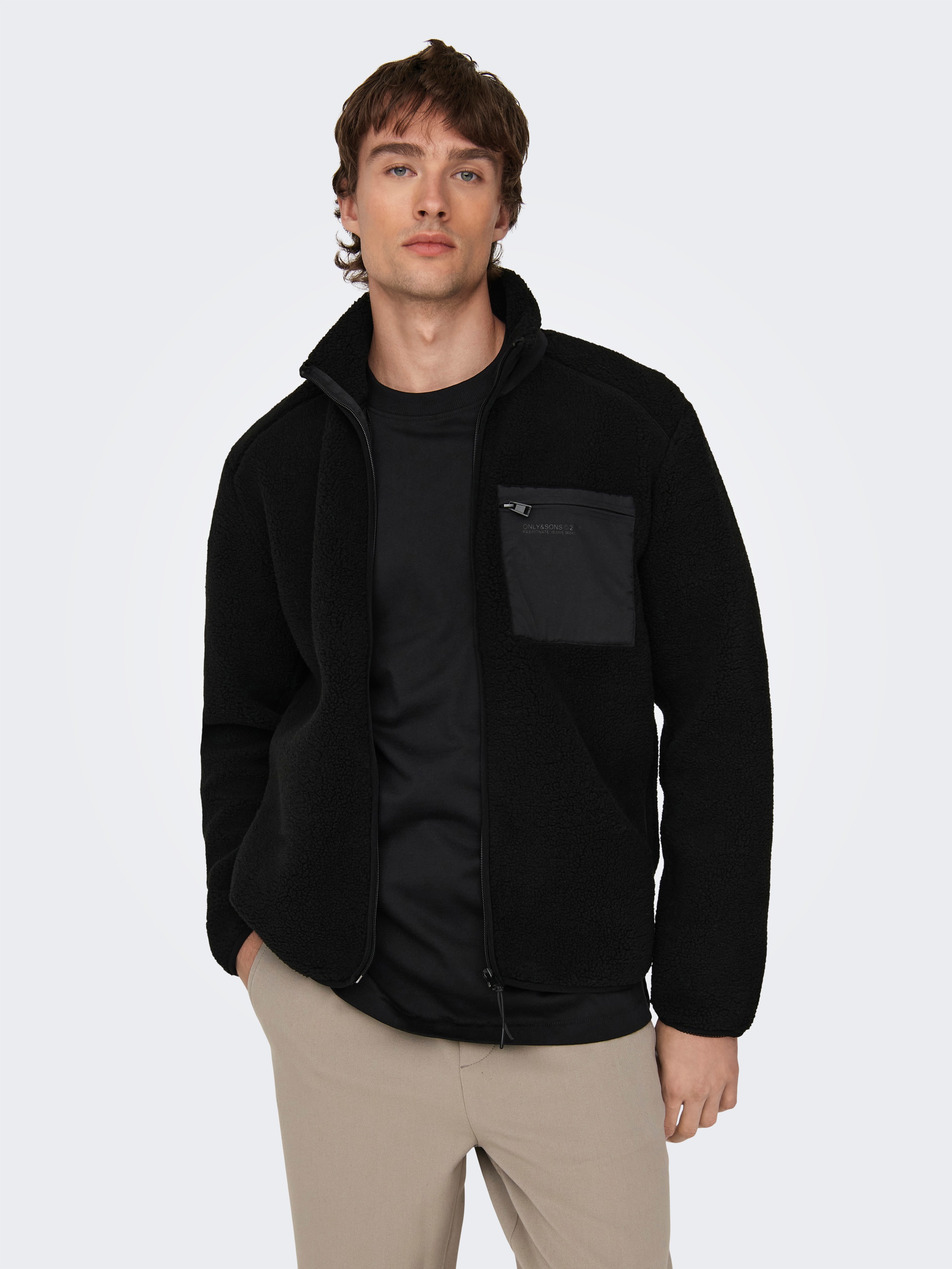 ONLY & SONS Strickfleecejacke "ONSDALLAS LIFE SHERPA JACKET OTW VD" günstig online kaufen