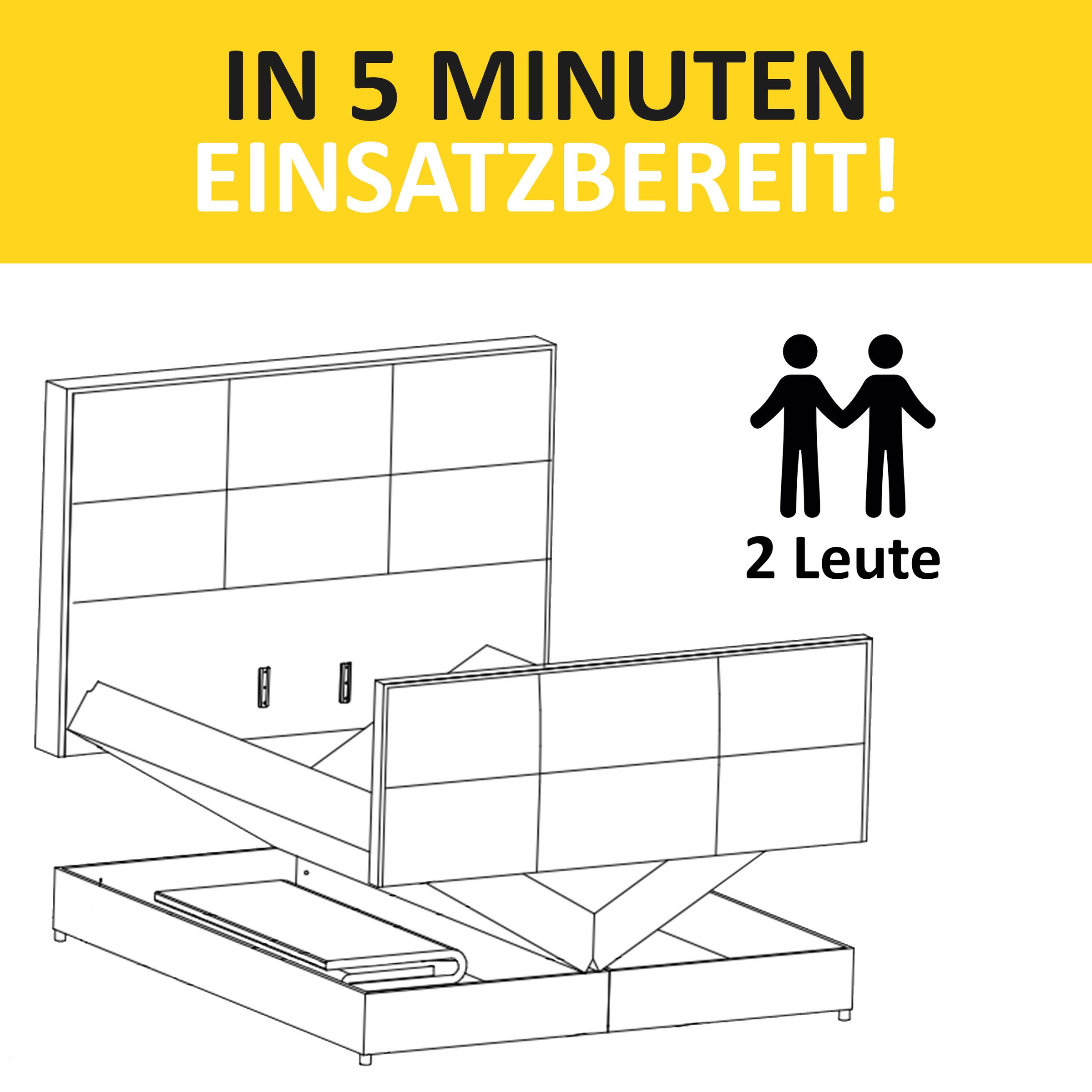 FORTE Boxspringbett »Eve inkl. zwei Bettkästen und Kaltschaum Topper«, und einer 7-Zonen-Tonnentaschen-Federkernmatratze (H3)