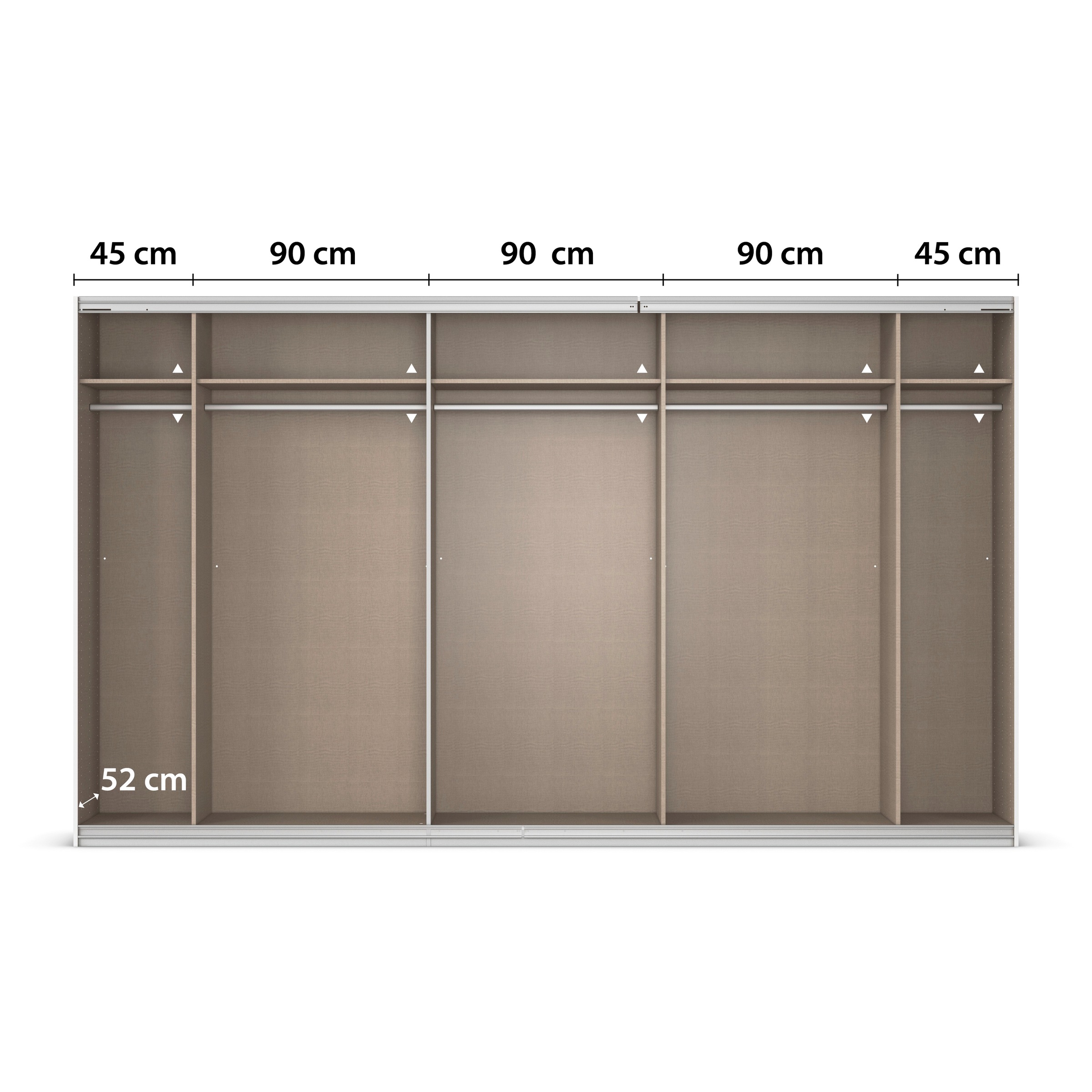 rauch Kleiderschrank »Schwebetürenschrank OTTO´s Choice Garderobe Schrank TOP ANGEBOT Avola«, (in 3 verschiedenen Ausstattungen BASIC/CLASSIC/PREMIUM inkl. Spiegel), mit eleganten Zierleisten in Chrom, Schwarz oder Weiß MADE IN GERMANY