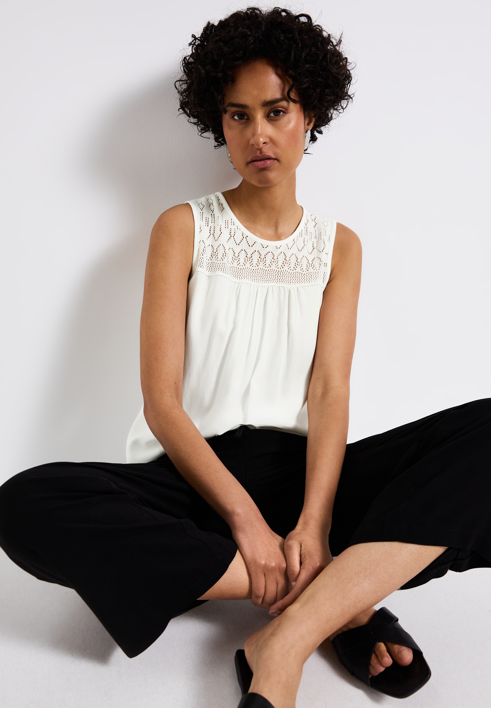 STREET ONE Shirttop, mit Ajour Details