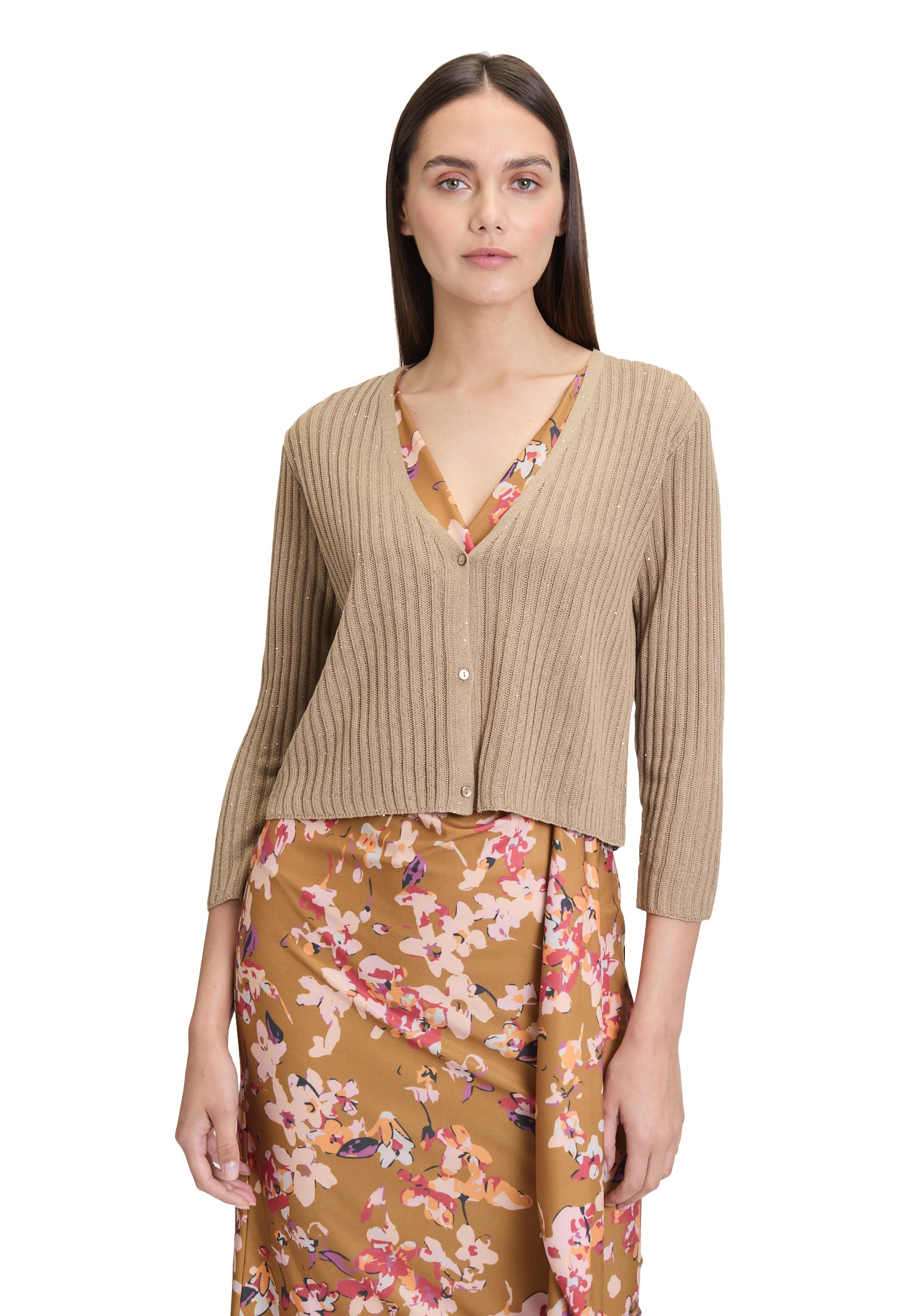 Cartoon Strickjacke "Cartoon Damen Shirtjacke mit 3/4 Arm", Material günstig online kaufen