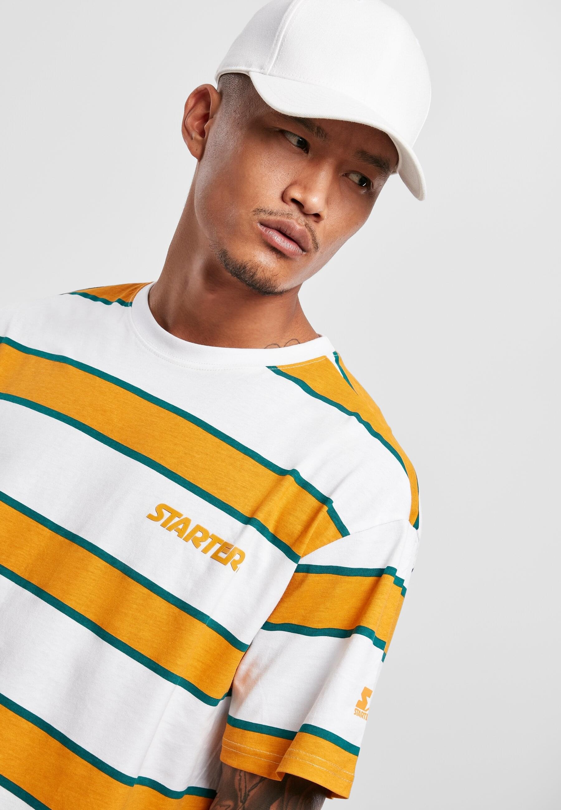 Starter Black Label T-Shirt »Starter Black Label Herren Starter Logo Striped Tee«, (1 tlg.)