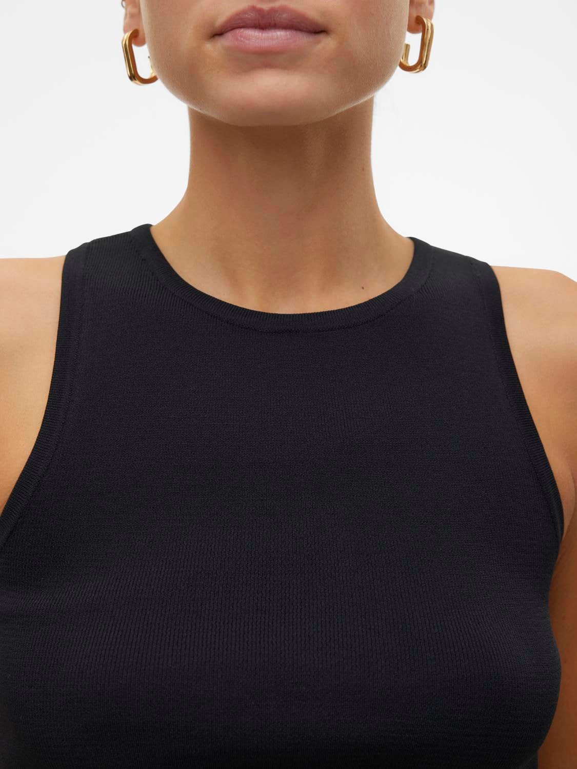 Vero Moda Strickpullover »VMGINNY SL O-NECK CROP TOP NOOS«