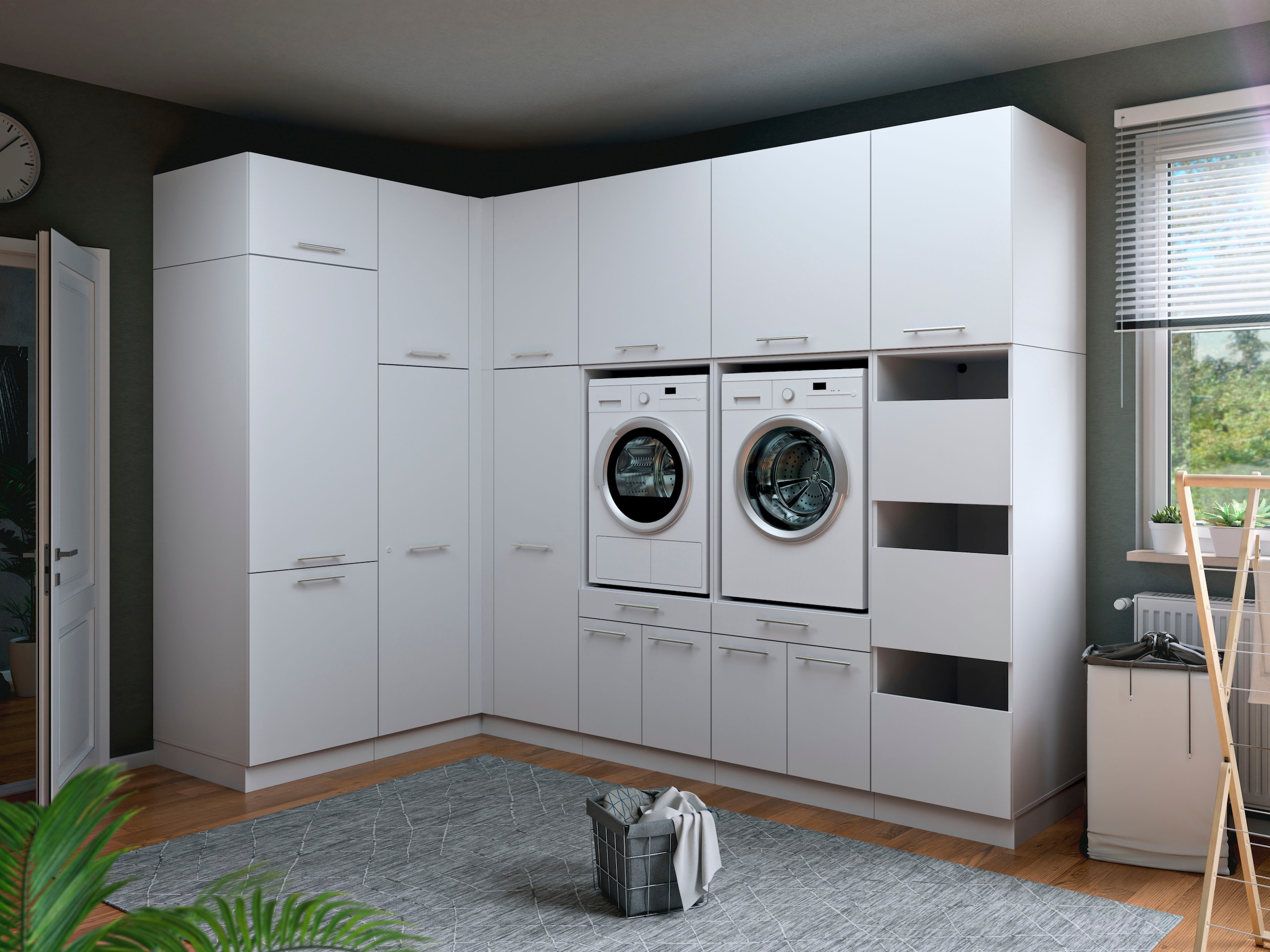 Laundreezy Mehrzweckschrank-Set »Laundreezy, 12-tlg. Mehrzweckschrank-Set B/H/T 285/238/68 cm« 12 Stk. tlg.