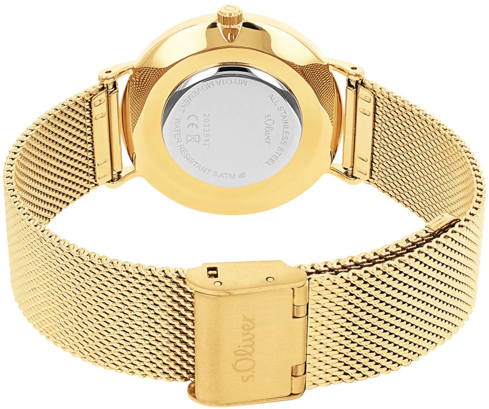 s.Oliver Quarzuhr, Armbanduhr, Damenuhr, analog, Edelstahlarmband