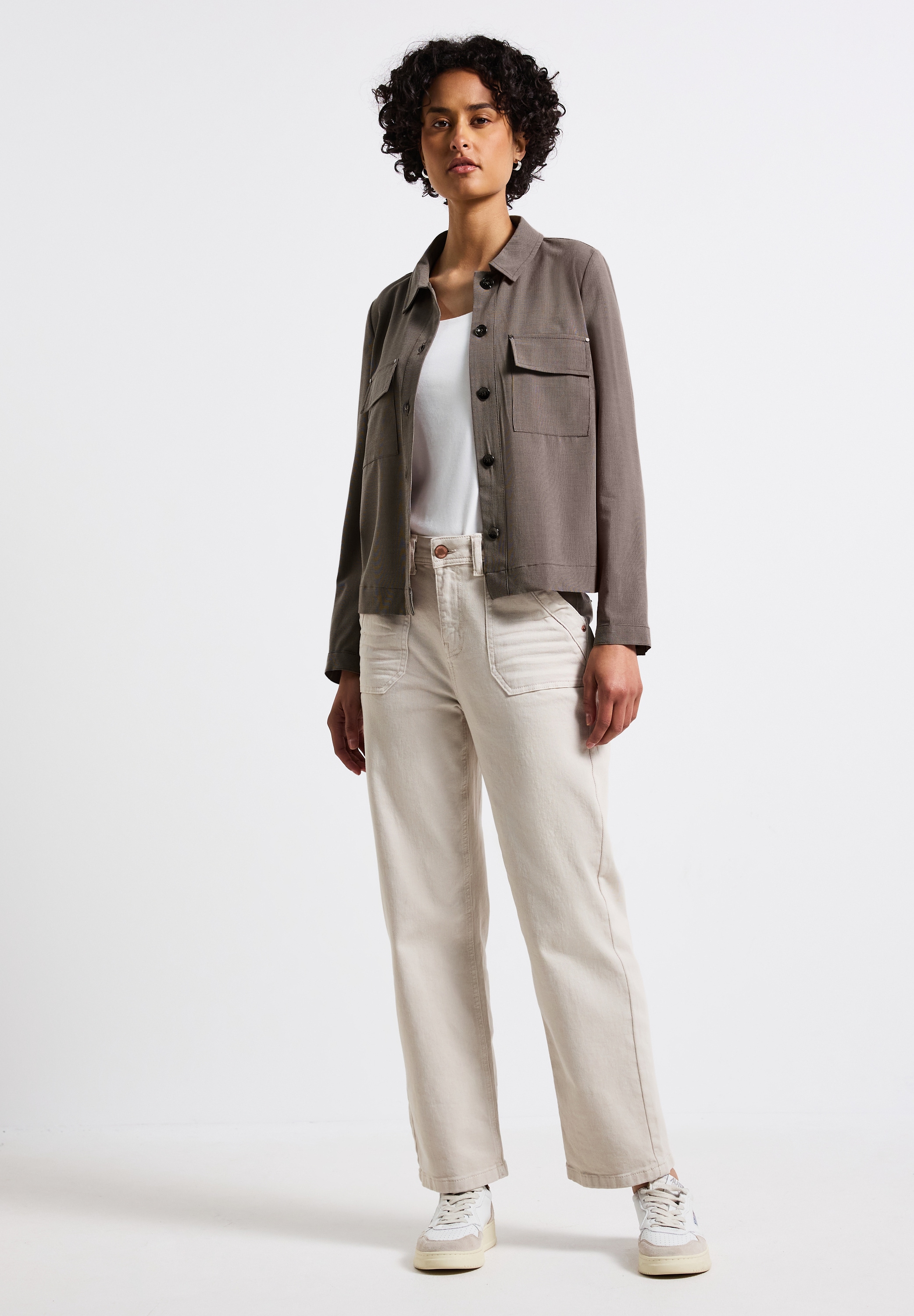 STREET ONE Kurzjacke, ohne Kapuze, aus elastischem Materialmix