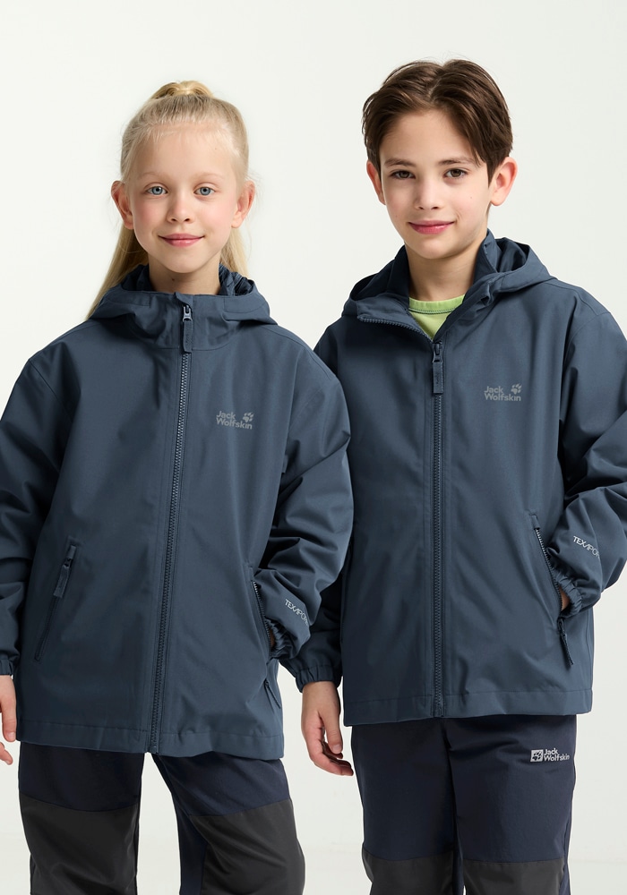 Jack Wolfskin 3-in-1-Funktionsjacke "HYBRID 3IN1 JACKET K" Außen- und Innenjacke, wasserdicht, 3-in-1-Funktionsjacke