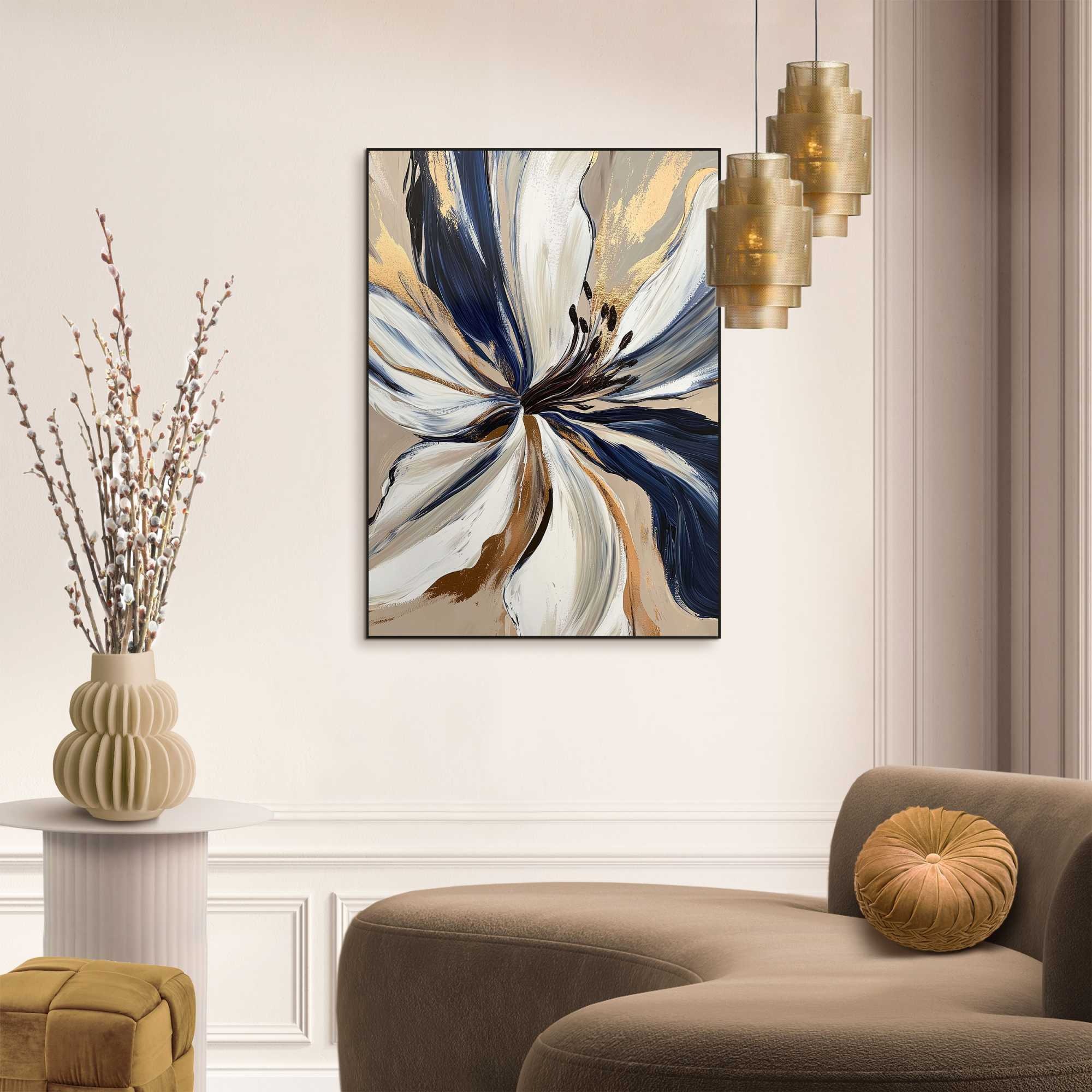 Reinders Poster "Glamour Flower", Wohnzimmer - Blau - MDF - Abstrakt - 50x7 günstig online kaufen