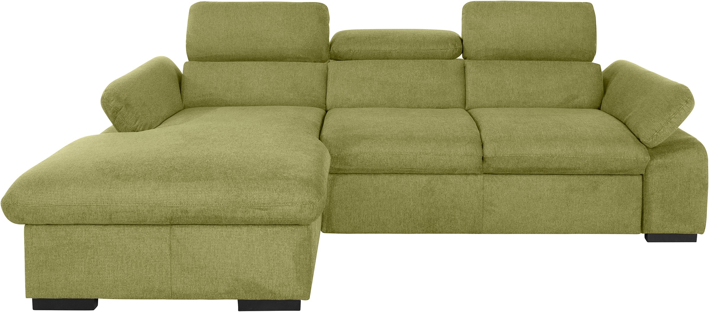 COTTA Ecksofa »Lola L-Form mit Kopfteilfunktion & Hocker«, (Set, mit Hocker), wahlweise mit Bettfunktion, Bettkasten & Armteilverstellung