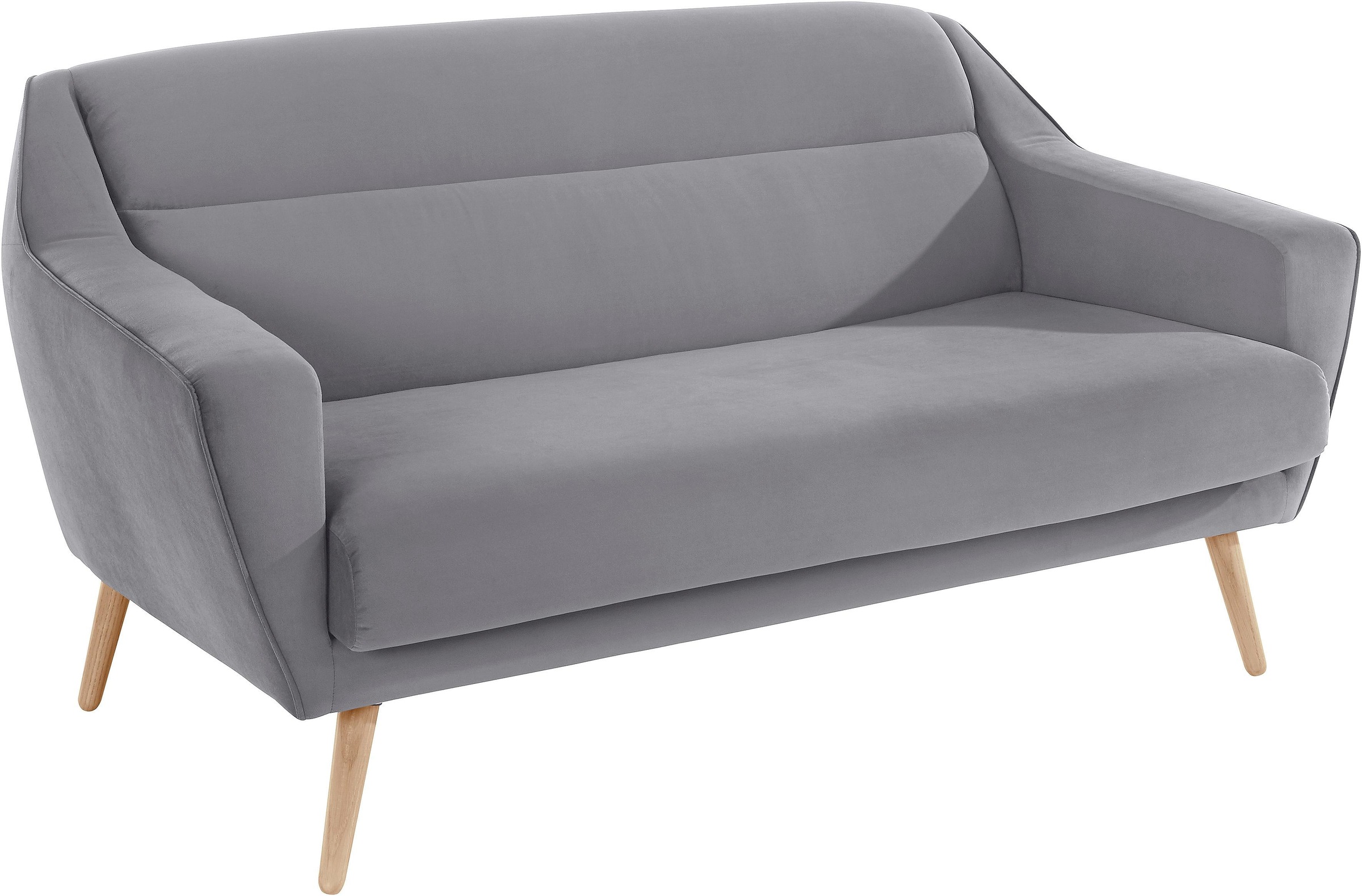 OTTO home 3-Sitzer "Bille" mit Naht im Rückenkissen und Eiche-Beinen, Desig günstig online kaufen