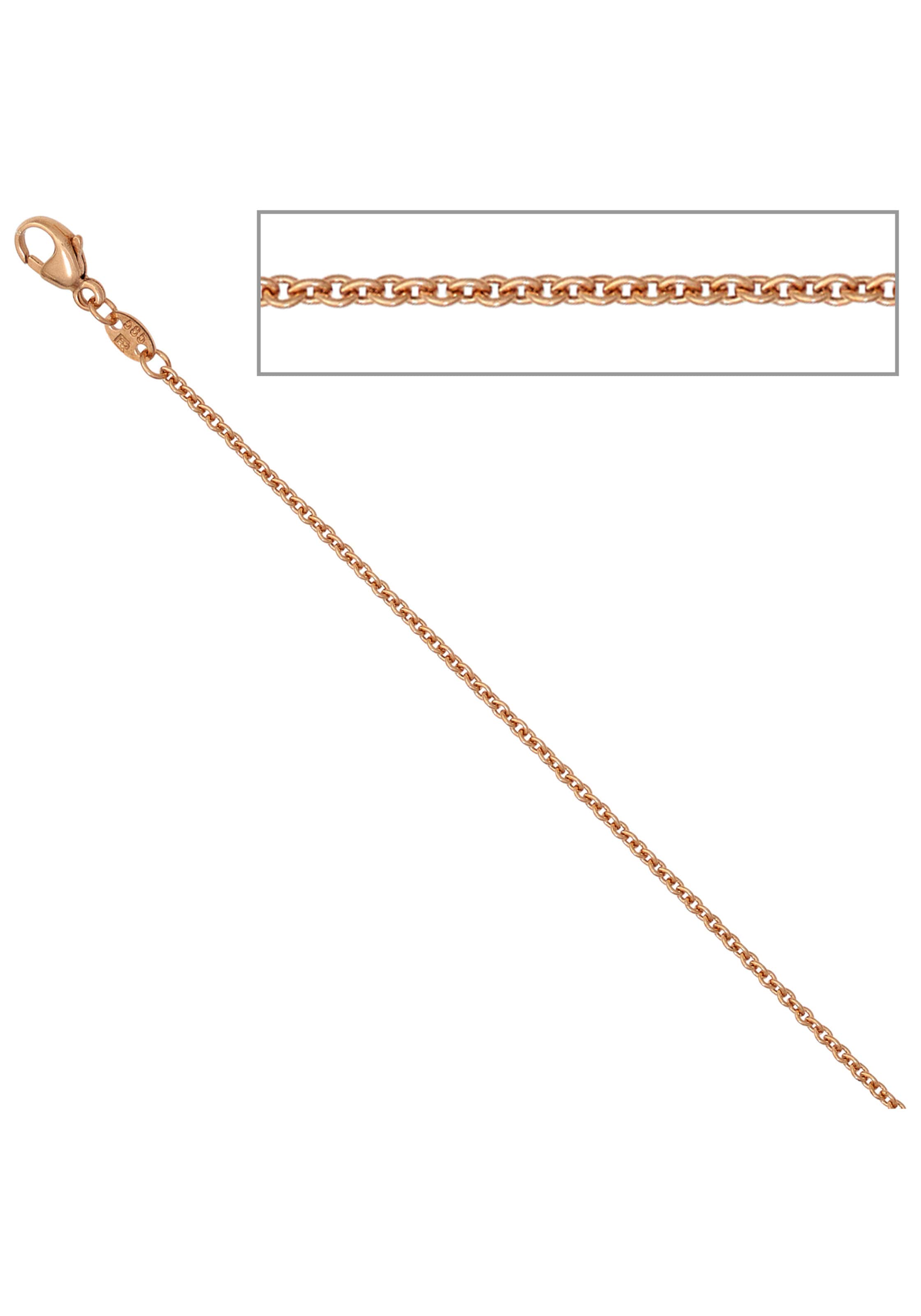 JOBO Goldkette, Ankerkette 585 Roségold 42 cm 1,5 mm