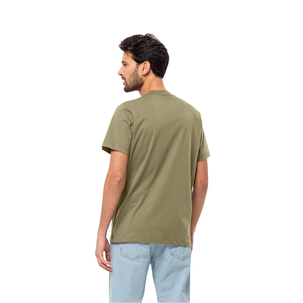 Jack Wolfskin T-Shirt »ESSENTIAL T M«, weiches, klassisches T-Shirt aus atmungsaktiver Bio-Baumwolle